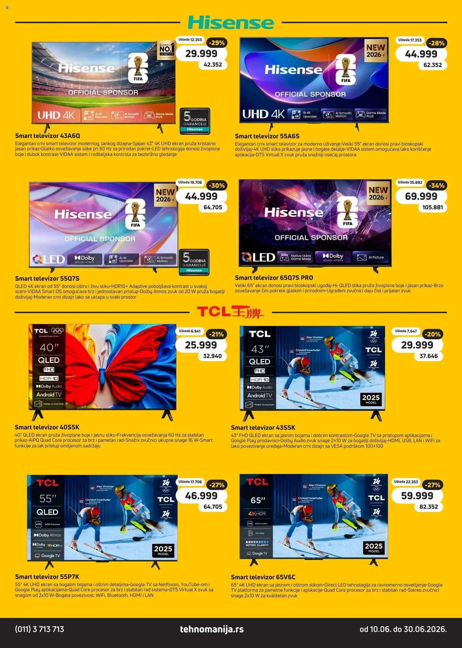 Tehnomanija katalog - važi od 10.06.2026 | Strana: 19 | Proizvode: Smart televizor, Televizor, Audio