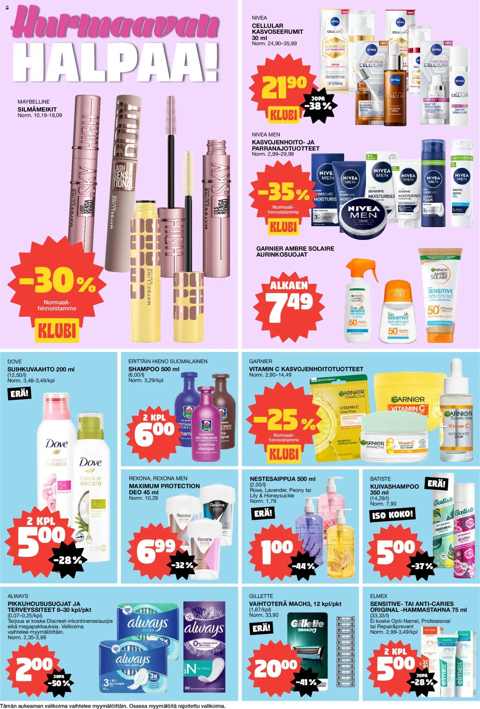 Tokmanni tarjoukset – voimassa 11.05.2026 alkaen | Sivu: 8 | Tuotteet: Shampoo, Mousse, Mustikka, Kuivashampoo