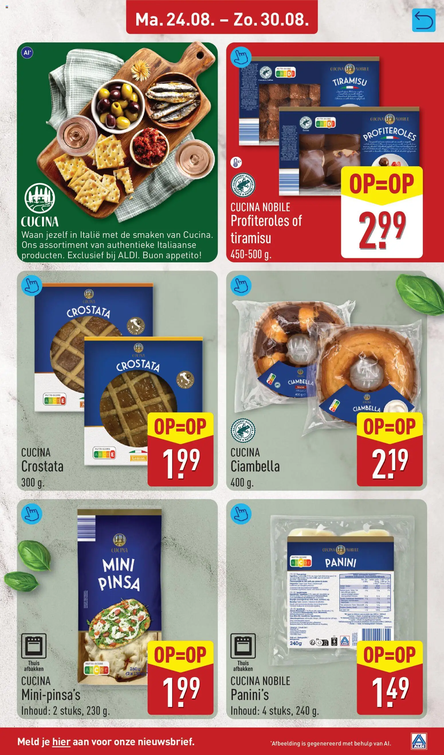 {H1} | Pagina: 35 | Producten: Tiramisu, Pizza, Cake, Profiteroles