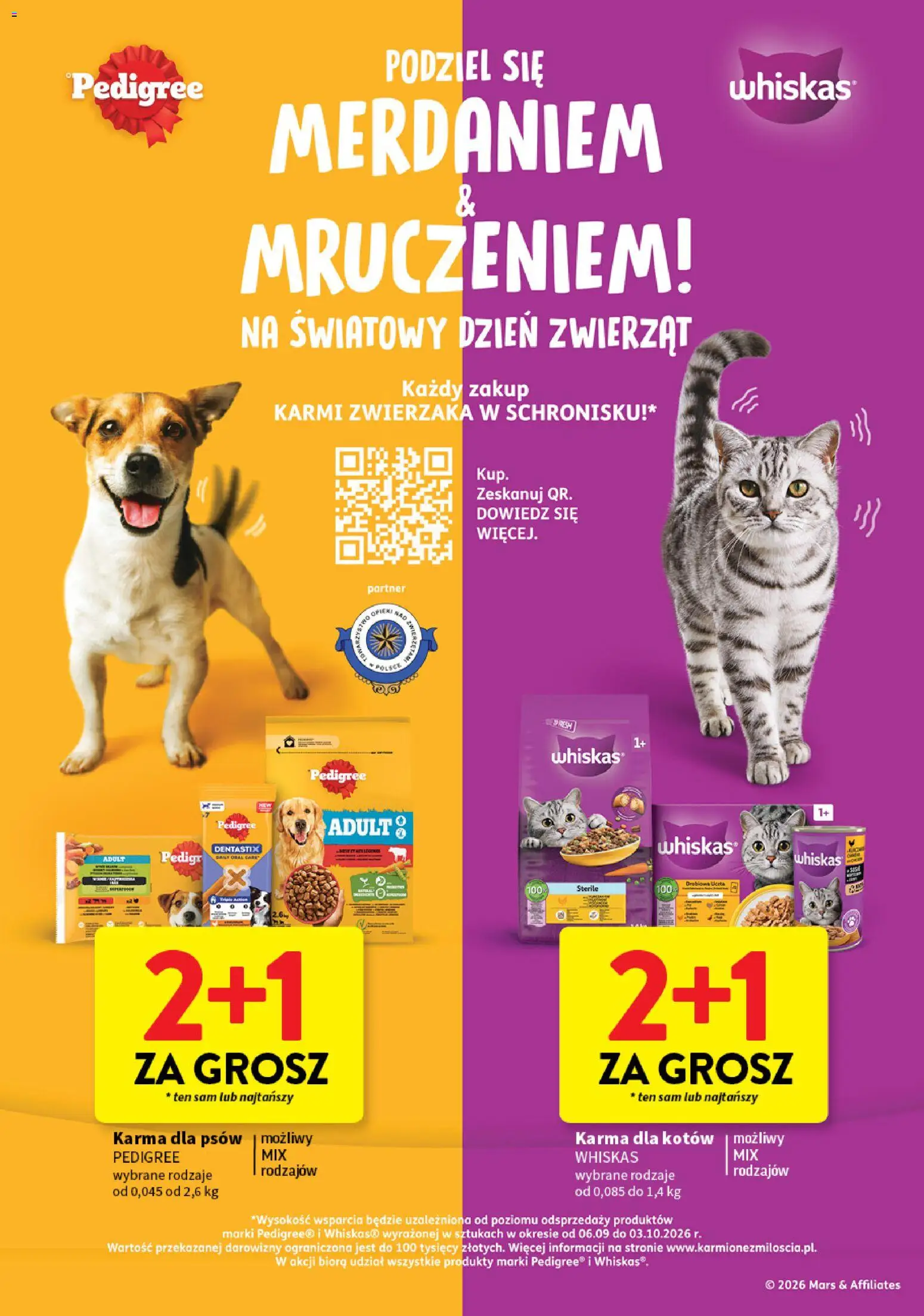 Intermarche gazetka - Wszystko czego chcę dla pupila od 24.09.2026 | Strona: 3 | Produkty: Whiskas, Dentastix, Karma dla psów, Karma