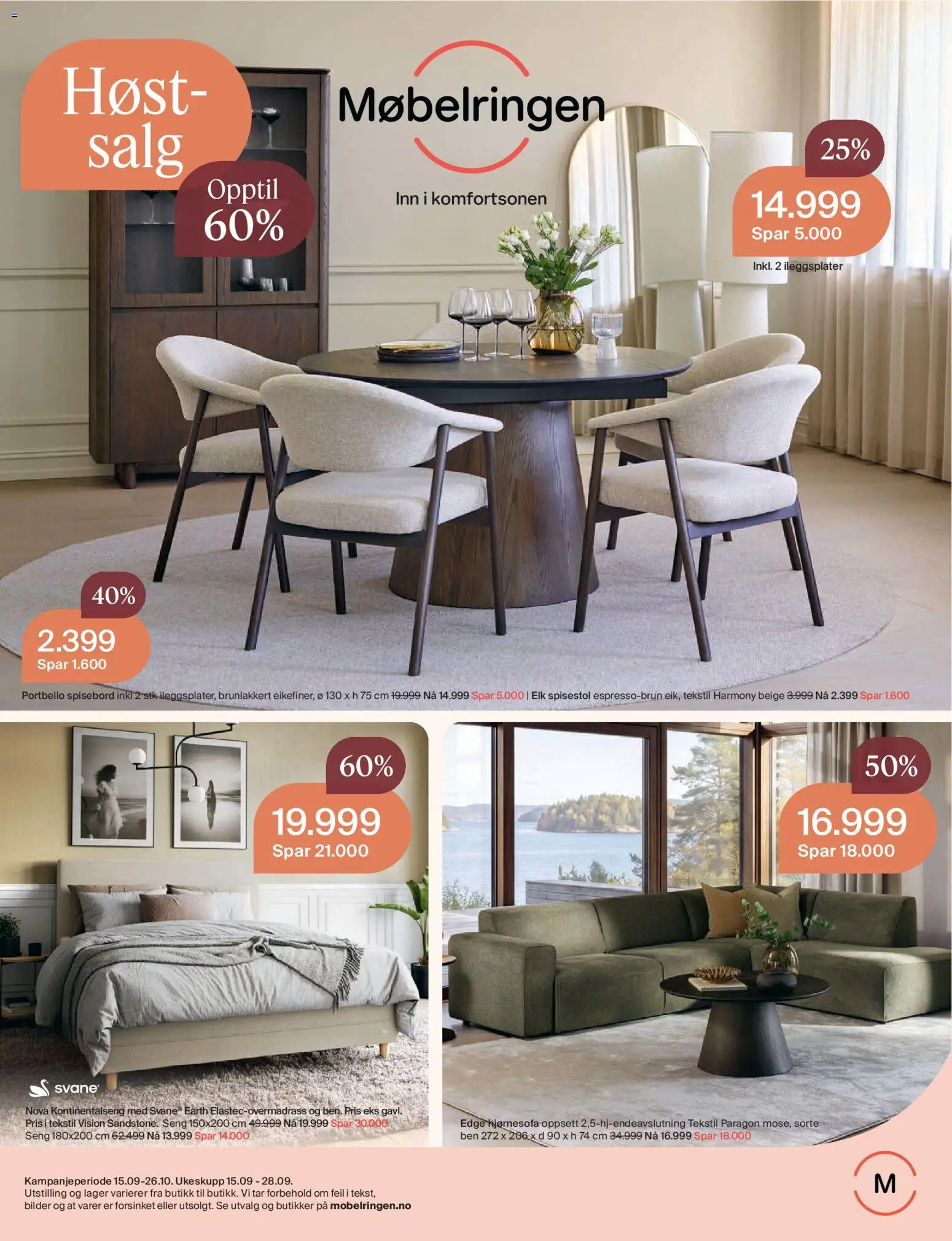 {H1} | Side: 1 | Produkter: Spisebord, Spisestol, Hjørnesofa, Seng
