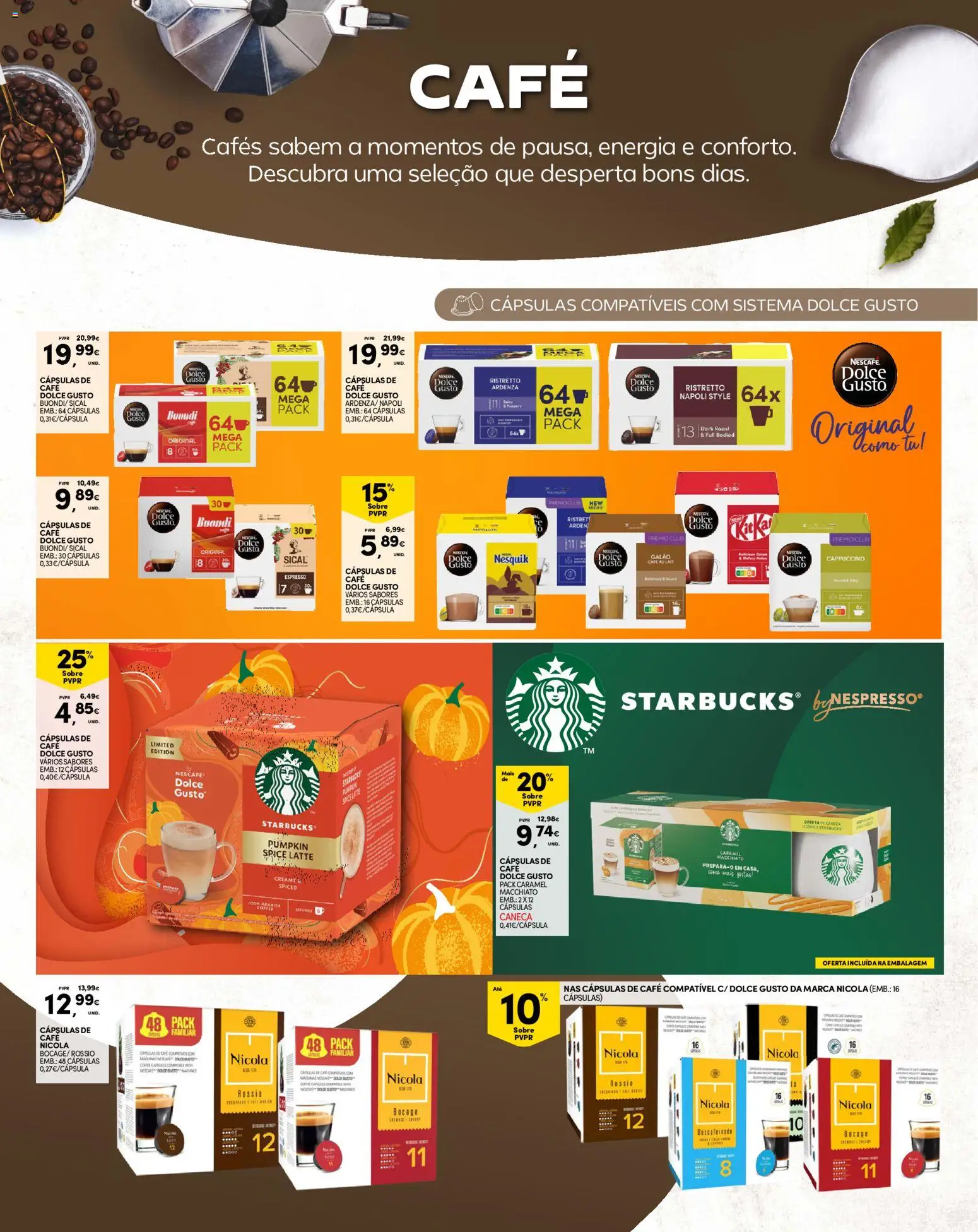Continente folheto Madeira │ válido de 20/10/2026 | Página: 22 | Produtos: Caneca, Cappuccino, Carne, Dolce gusto