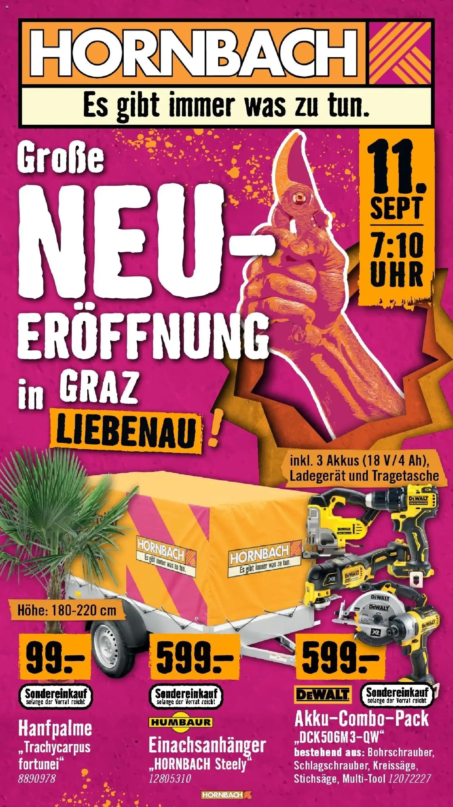 Hornbach Große Neueröffnung gültig ab 02.09.2026 | Seite: 1