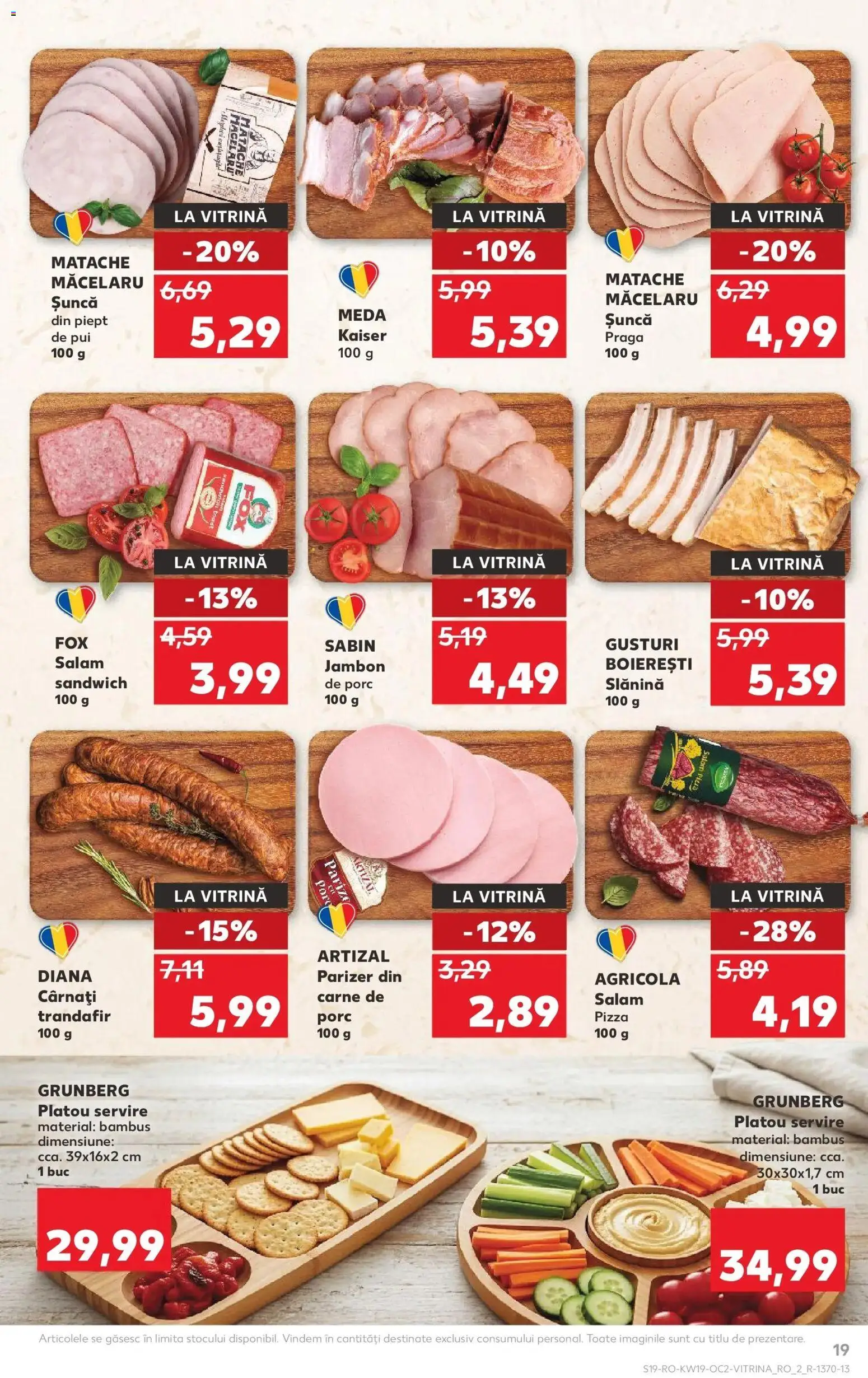 Noul catalog Kaufland – valabil de la 06.05.2026 | Pagină: 19 | Produse: Hacıyatmaz Kedi Oyuncağı, Vitrină, Pizza, Cârnați
