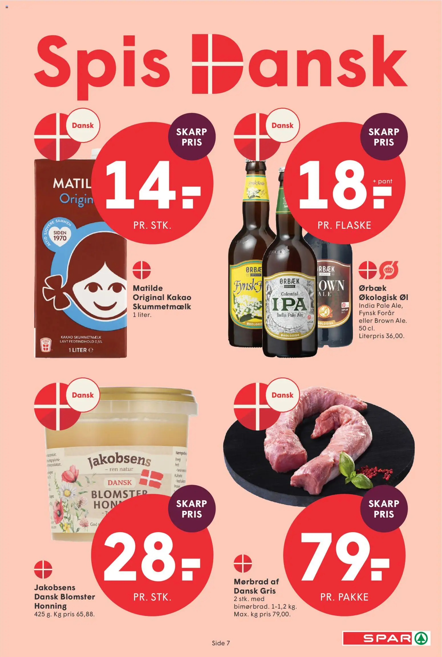 Spar tilbudsavis – gyldig fra 14/08/2026 | Side: 8 | Produkter: Øl, Kakao, Honning