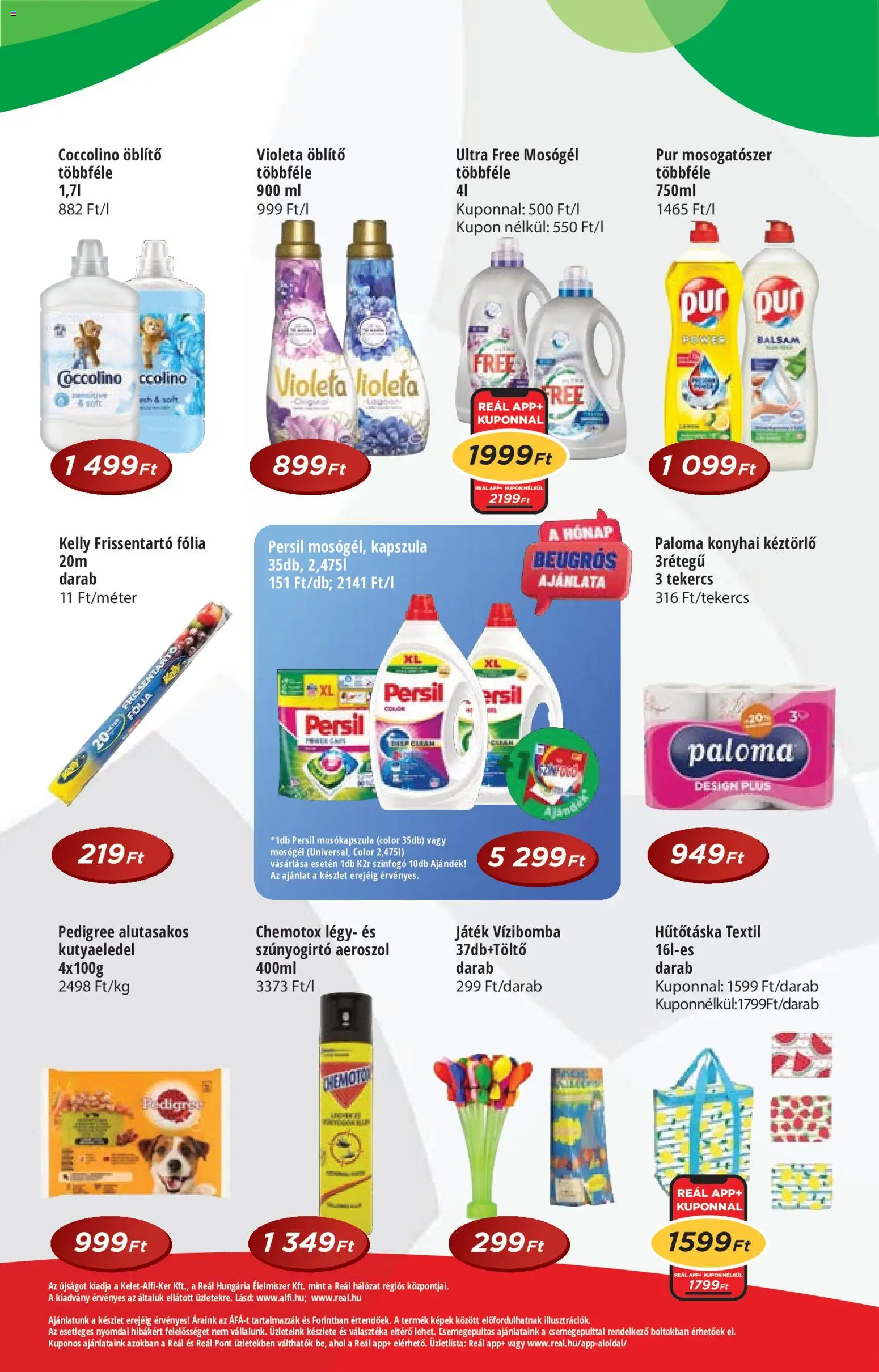 Reál akciós ujság - amely érvényes a következő dátumtól: 2026.07.15. | Oldal: 8 | Termékek: Persil, Játék, Öblítő, Hűtőtáska
