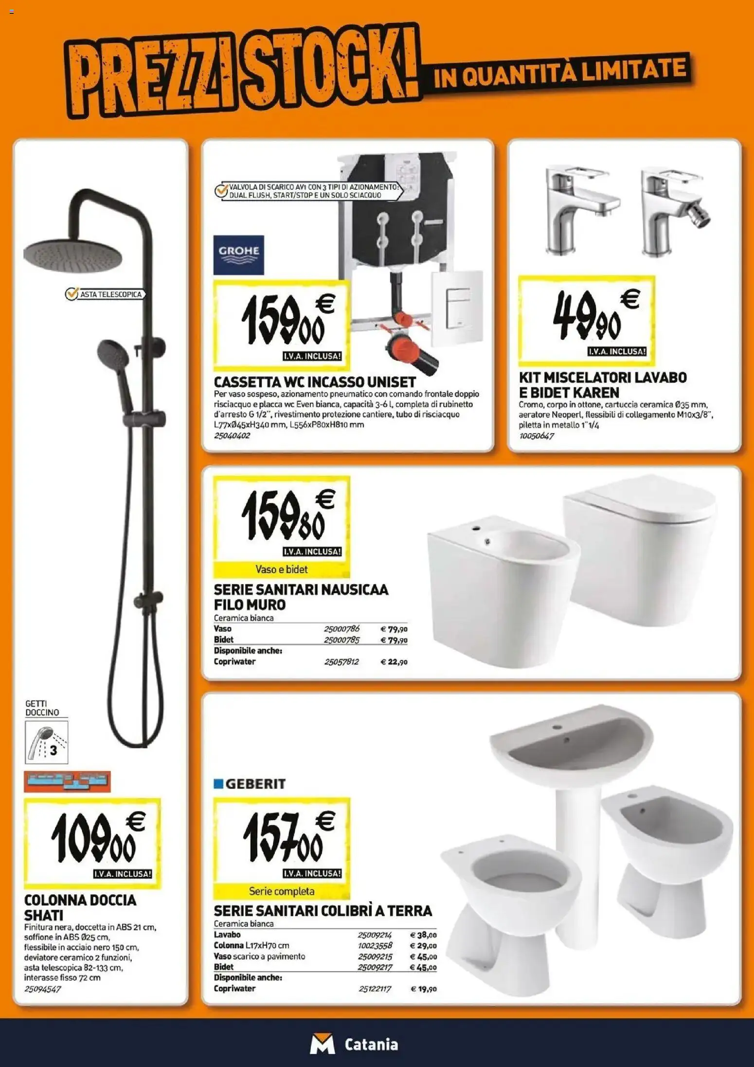 Volantino TECNOMAT del 23.04.2026 | Pagina: 5 | Prodotti: Pavimento, Tubo, Doccia, Vaso