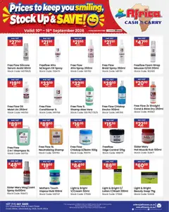 Africa Cash & Carry specials catalogue – valid from 10/09/2026 | Page: 68 | Products: Aloe Vera, Shampoo, Conditioner, Stock