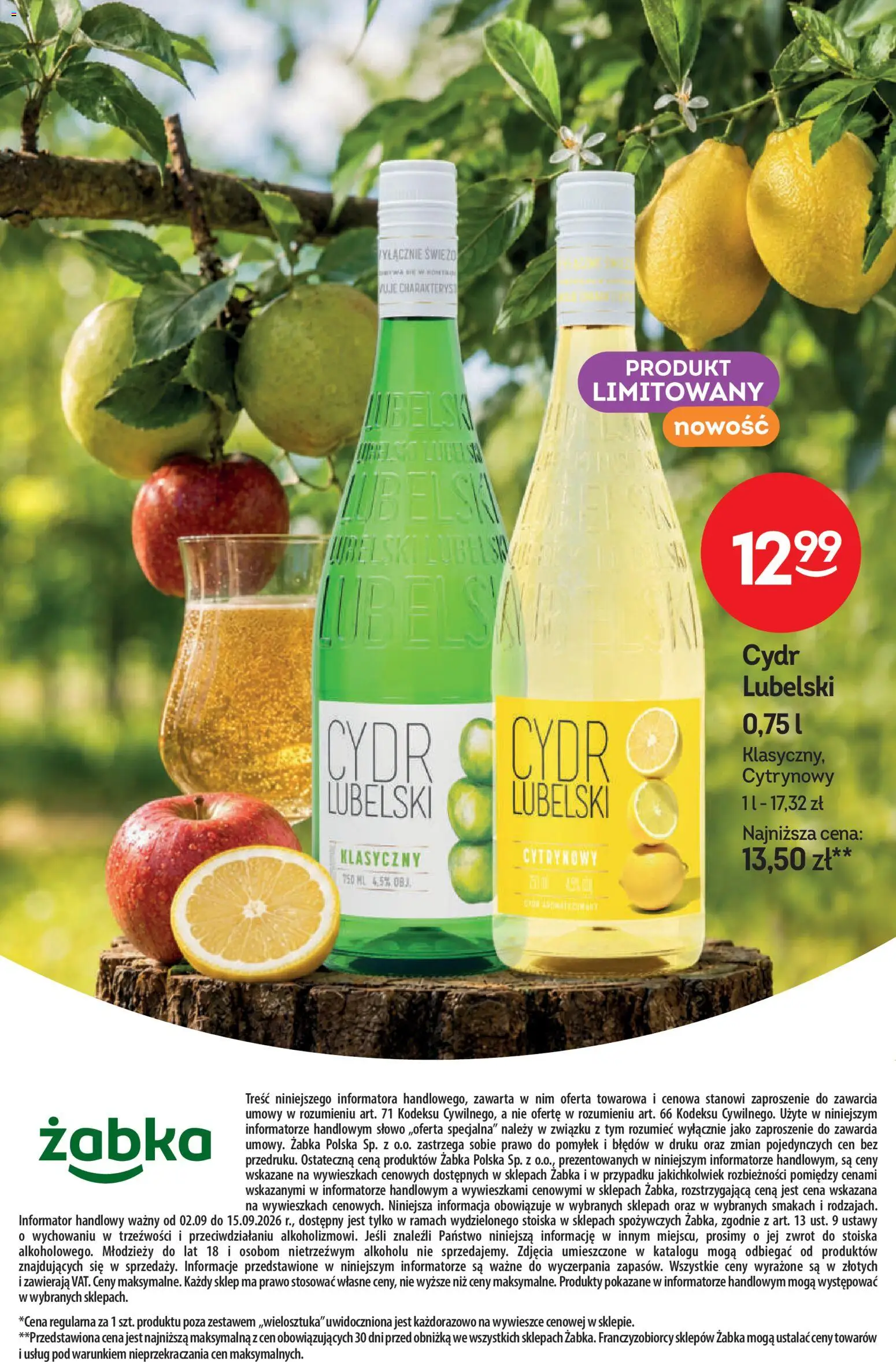 Żabka gazetka - Katalog win od 02.09.2026 | Strona: 22 | Produkty: Cydr, Cydr Lubelski