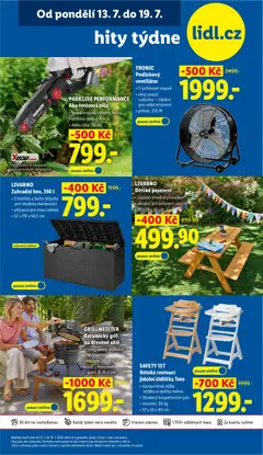 Náhled letáku Lidl leták od 16.07.2026 | Strana: 47 | Produkty: Box, Aku řetězová pila, Teploměr, Rošt