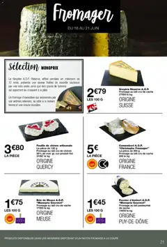 Monoprix - Prévisualisation de Monoprix catalogue valide à partir de 16.06.2026 | Page: 21 | Produits: Noisette, Lait, Brie, Camembert