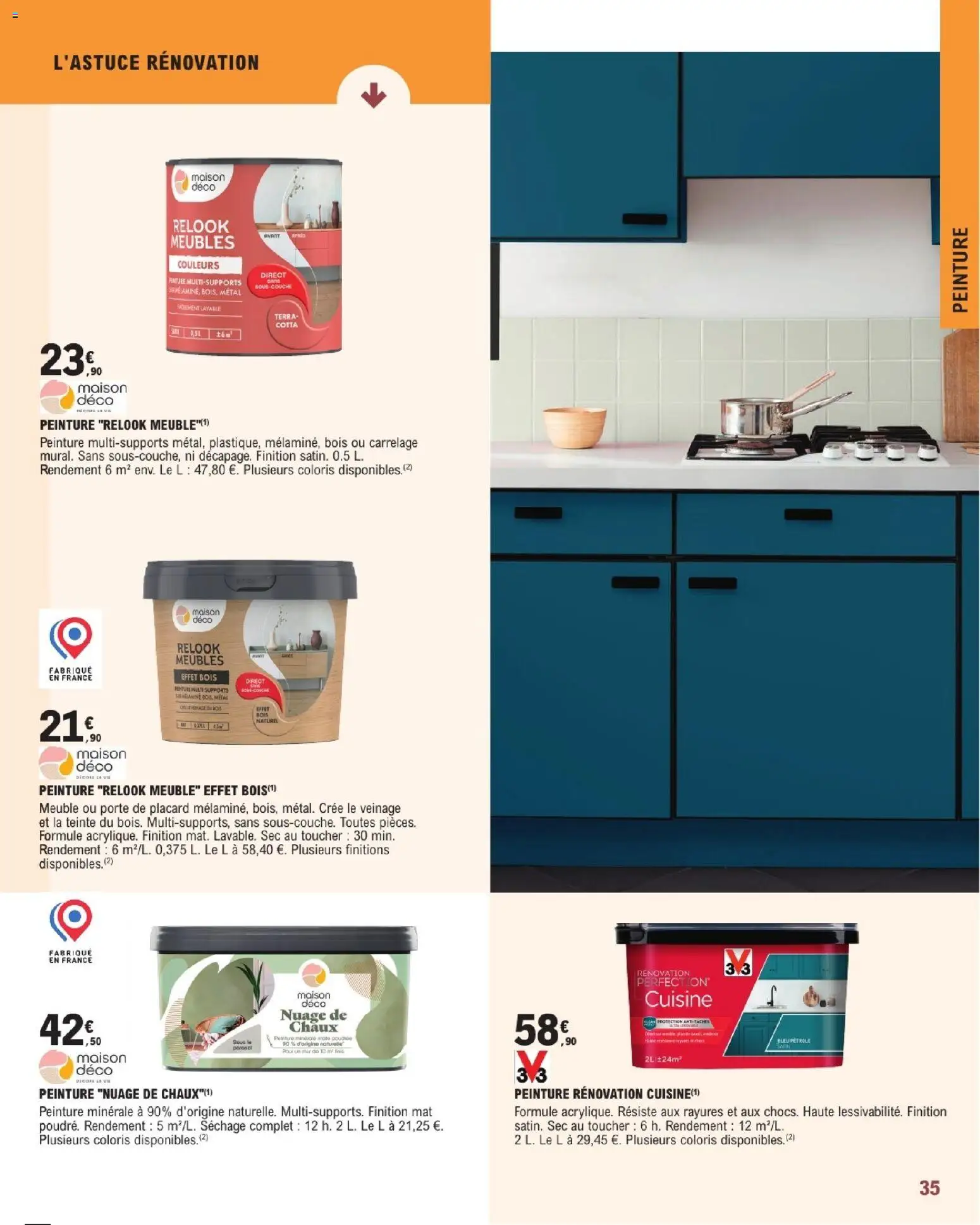 {H1} | Page: 35 | Produits: Meuble, Peinture, Placard, Carrelage