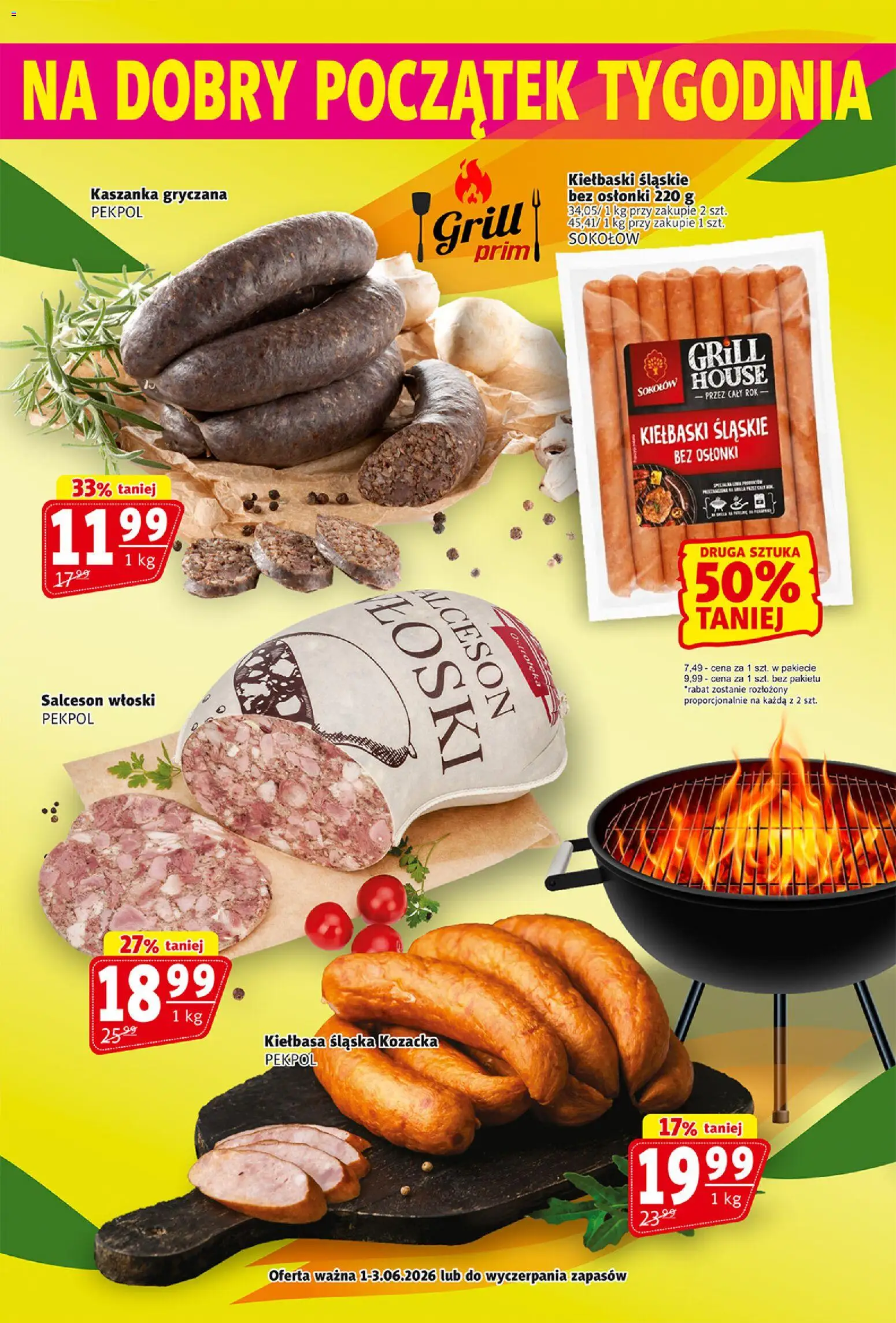 Prim Market gazetka od 28.05.2026 | Strona: 20 | Produkty: Kiełbasa, Grill, Kaszanka, Kiełbaski