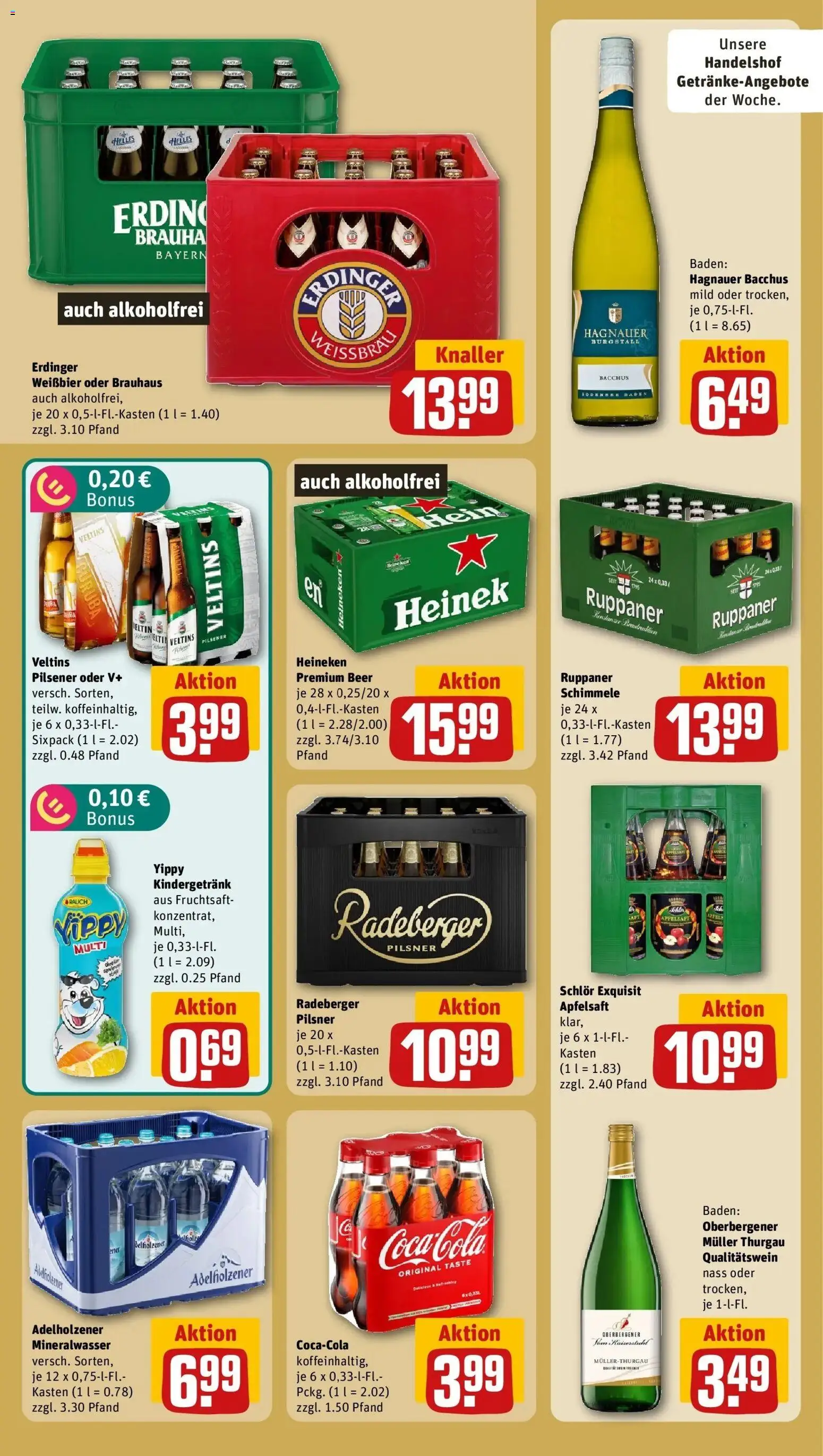 REWE Prospekt ab 17.08.2026 zum Blättern » Angebote | Seite: 19 | Produkte: Erdinger, Weißbier, Apfelsaft, Fruchtsaft