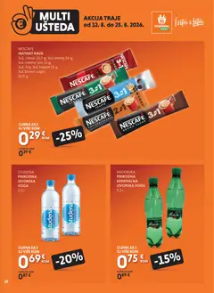 Studenac Multi Ušteda - Pregled kataloga iz trgovine Studenac, vrijedi od 12.08.2026 | Stranica: 13 | Proizvodi: Instant kava, Kava, Voda, Izvorska voda