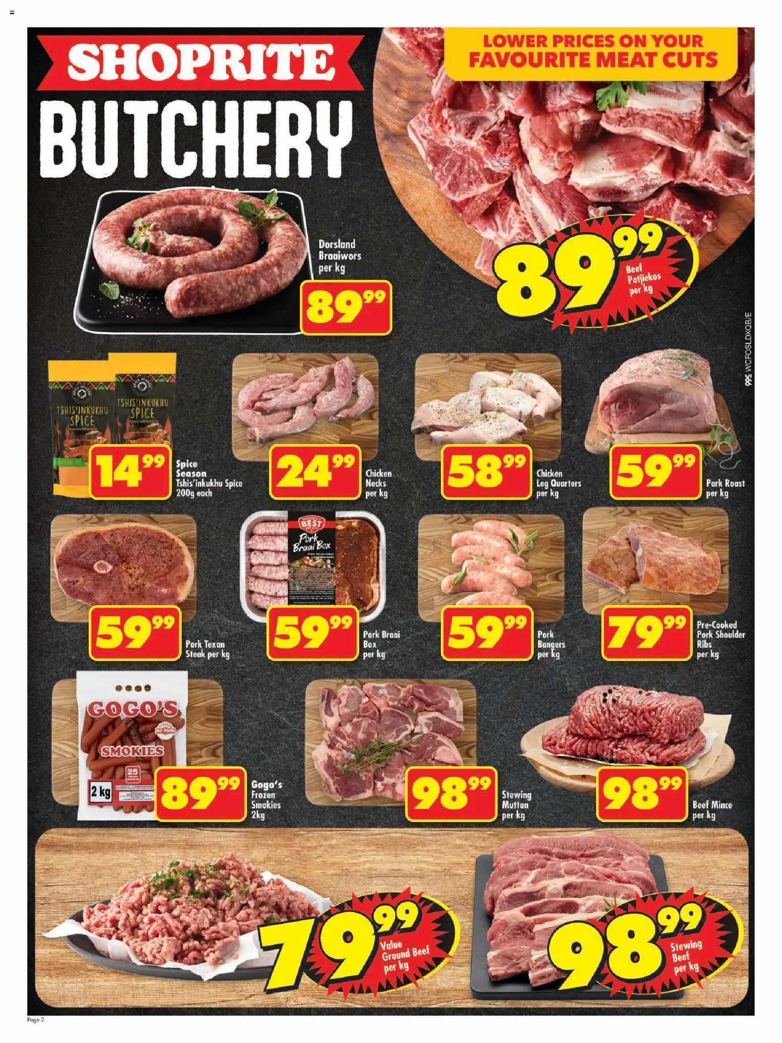 New Shoprite catalogue – valid from 20/07/2026 | Page: 2 | Products: Steak, Box, Ribs, Pork