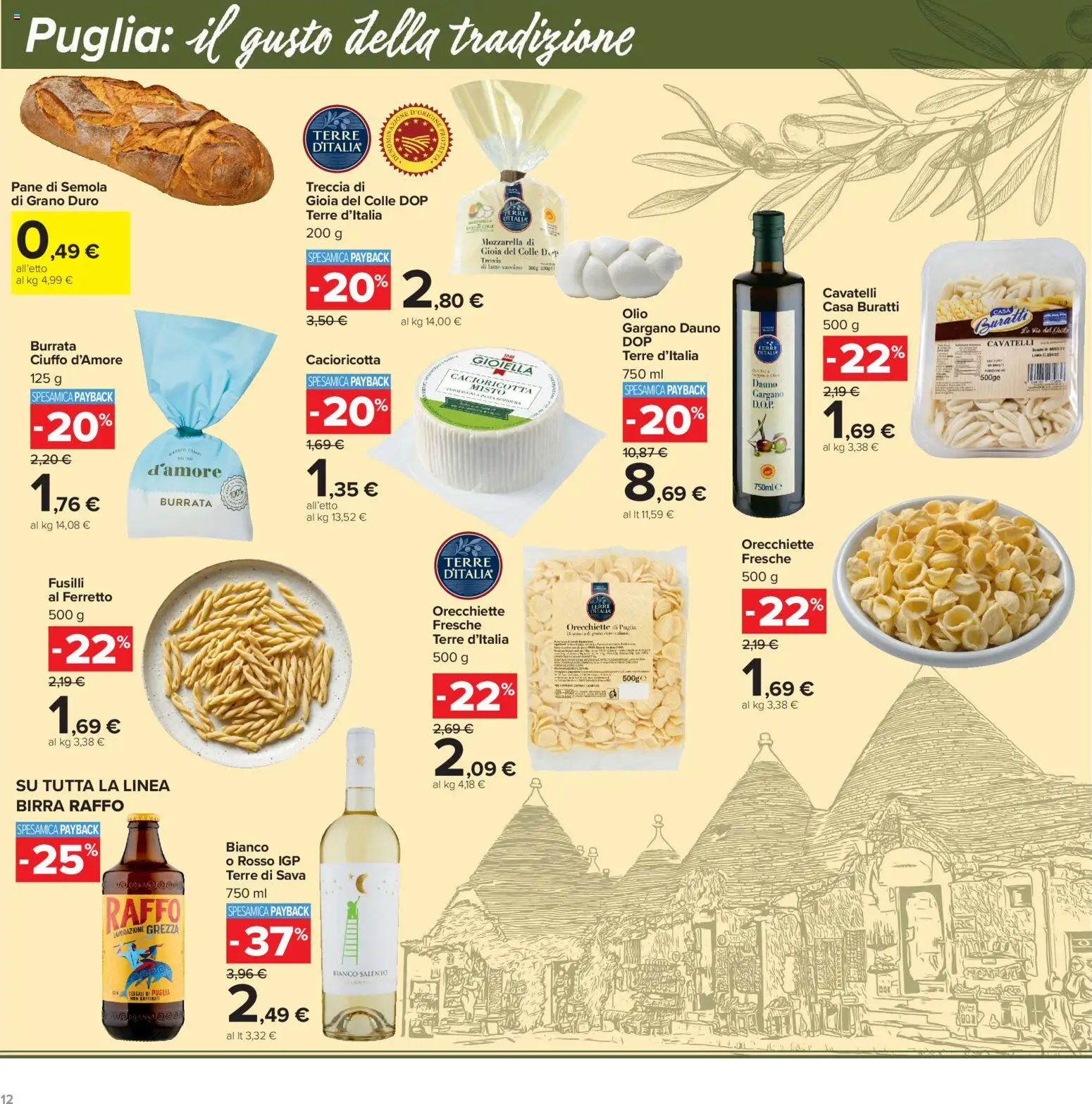 Volantino Carrefour del 29/09/2026 | Pagina: 12 | Prodotti: Cereali, Fusilli, Semola, Burrata
