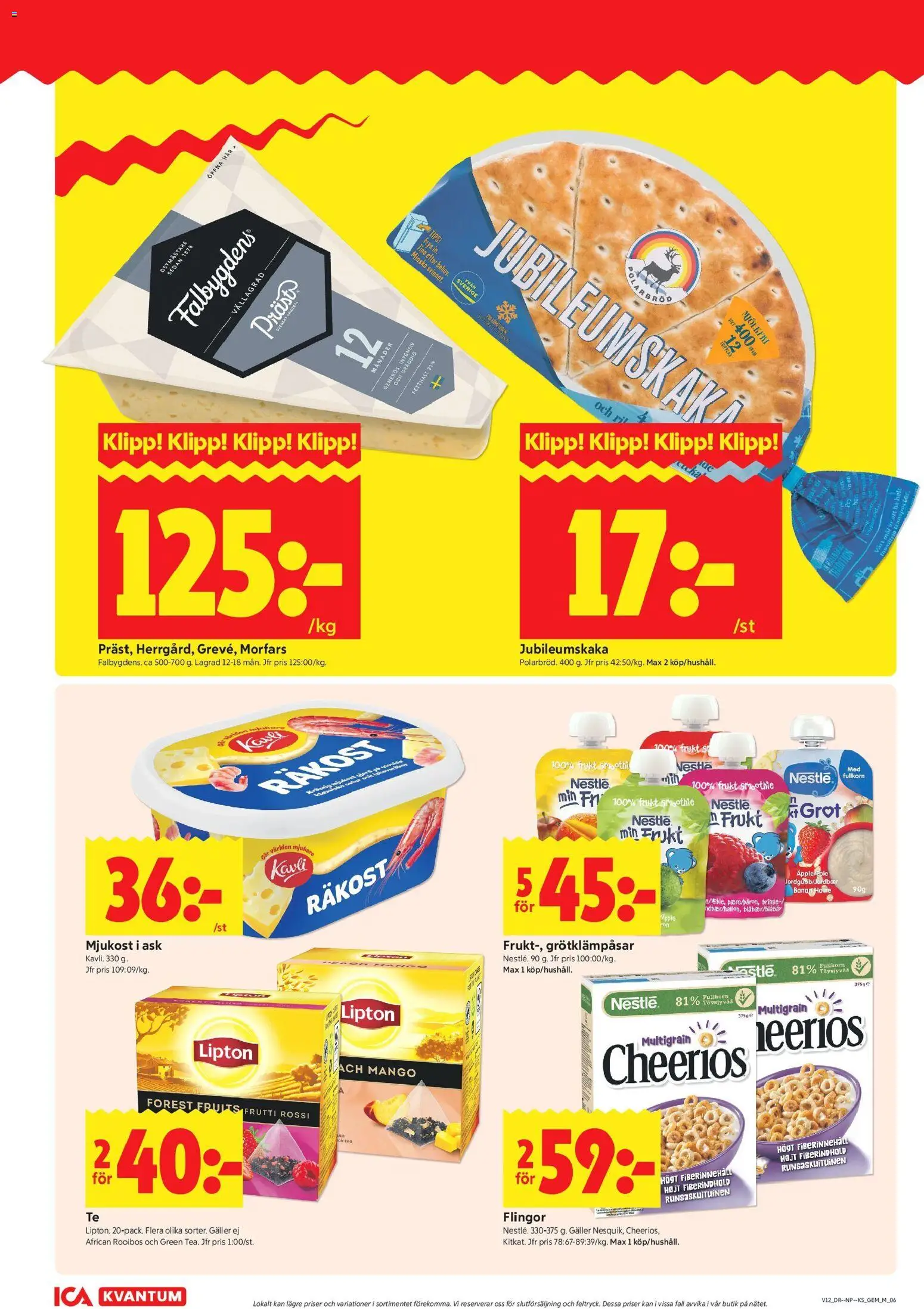 ICA Kvantum reklamblad aktuell från 16.03.2026 | Sida: 8 | Produkter: Mjukost, Flingor, Mango, Frys