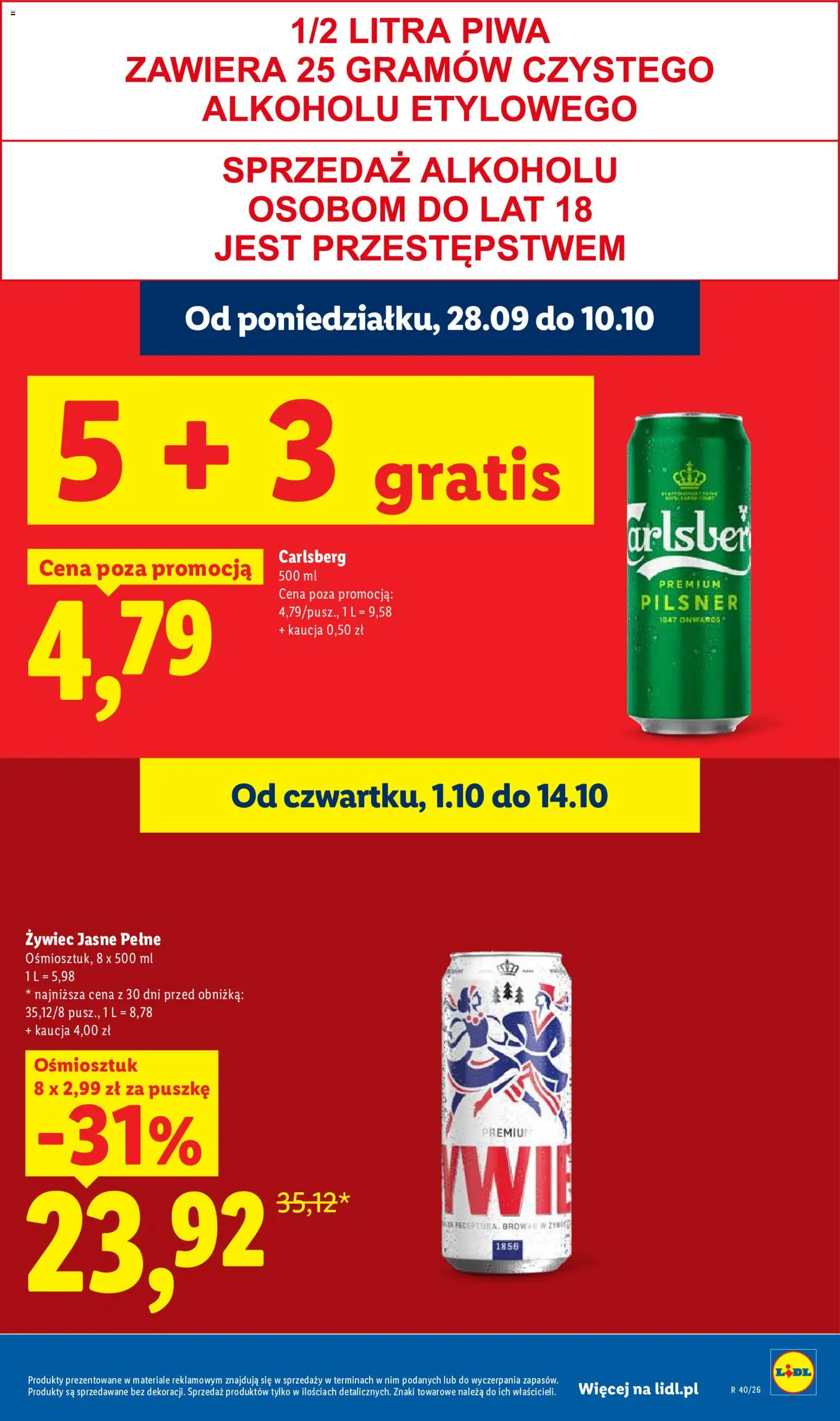 Lidl Polsko leták od 01.10.2026 | Strana: 21 | Produkty: Pilsner