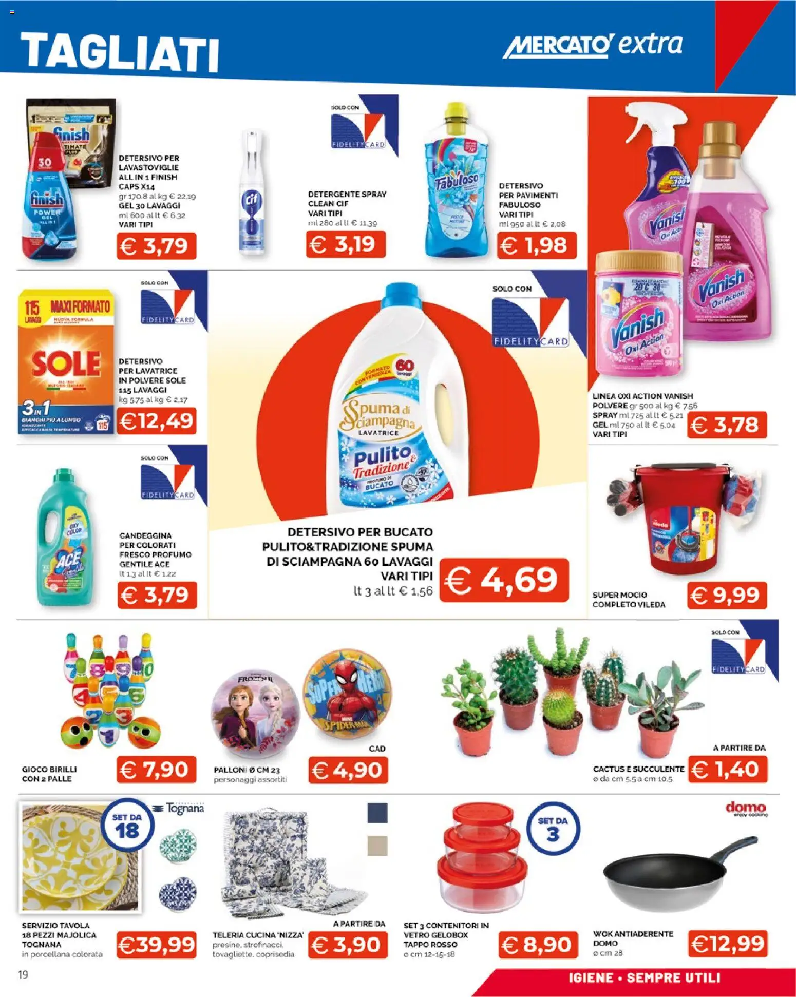Volantino Mercatò del 25.05.2026 | Pagina: 19 | Prodotti: Candeggina, Mocio, Cactus, Profumo