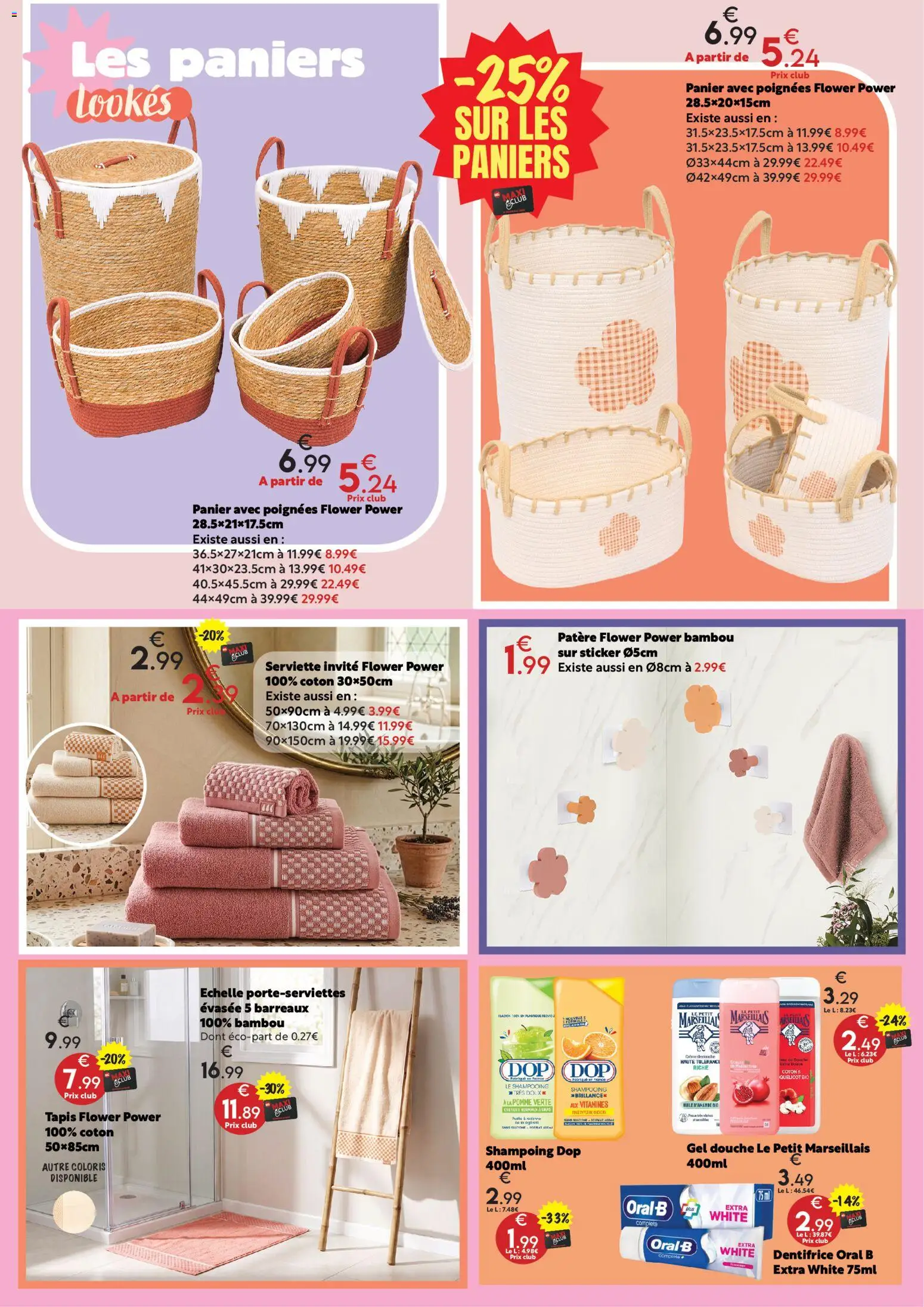 {H1} | Page: 18 | Produits: Coton, Shampooing, Gel douche, Tapis