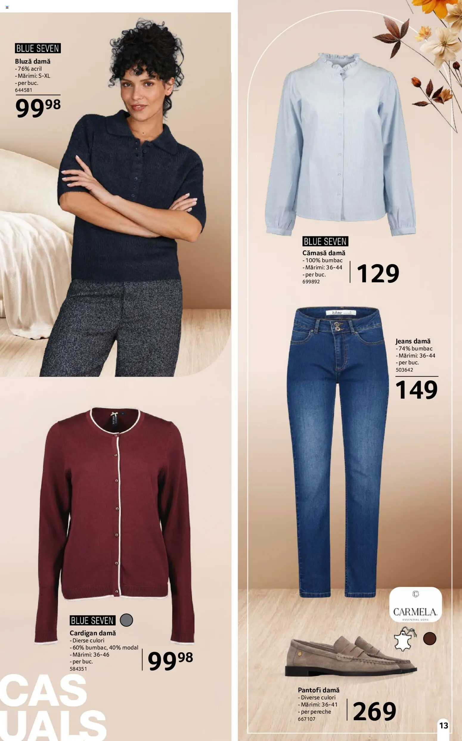Noul catalog Selgros – valabil de la 18.09.2026 | Pagină: 13 | Produse: Cardigan, Pantofi, Bluză