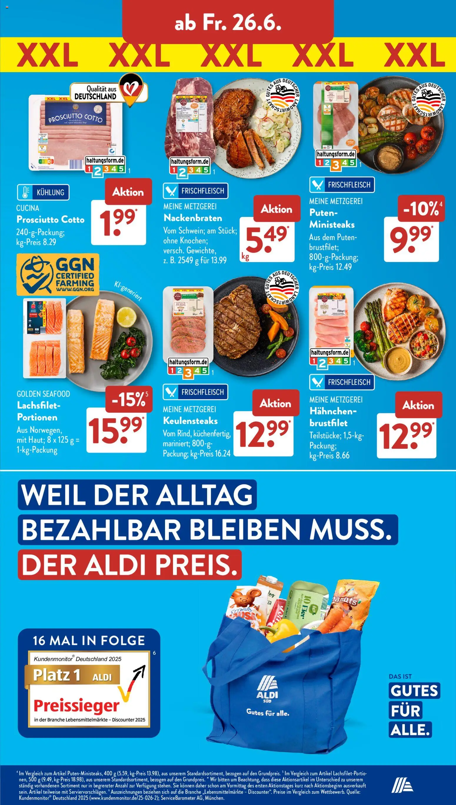 Aldi Süd Prospekt – gültig ab 22.06.2026 | Seite: 16 | Produkte: Hahnchen, Eier