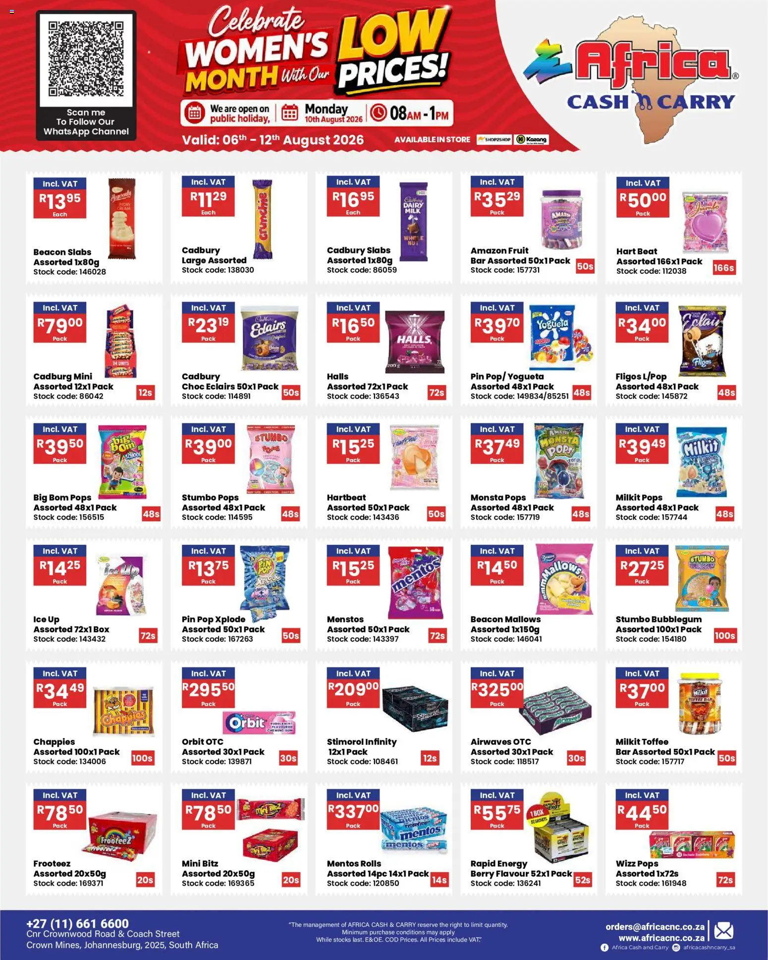New Africa Cash & Carry catalogue – valid from 06/08/2026 | Page: 26 | Products: Box, Cream, Stock, Fruit