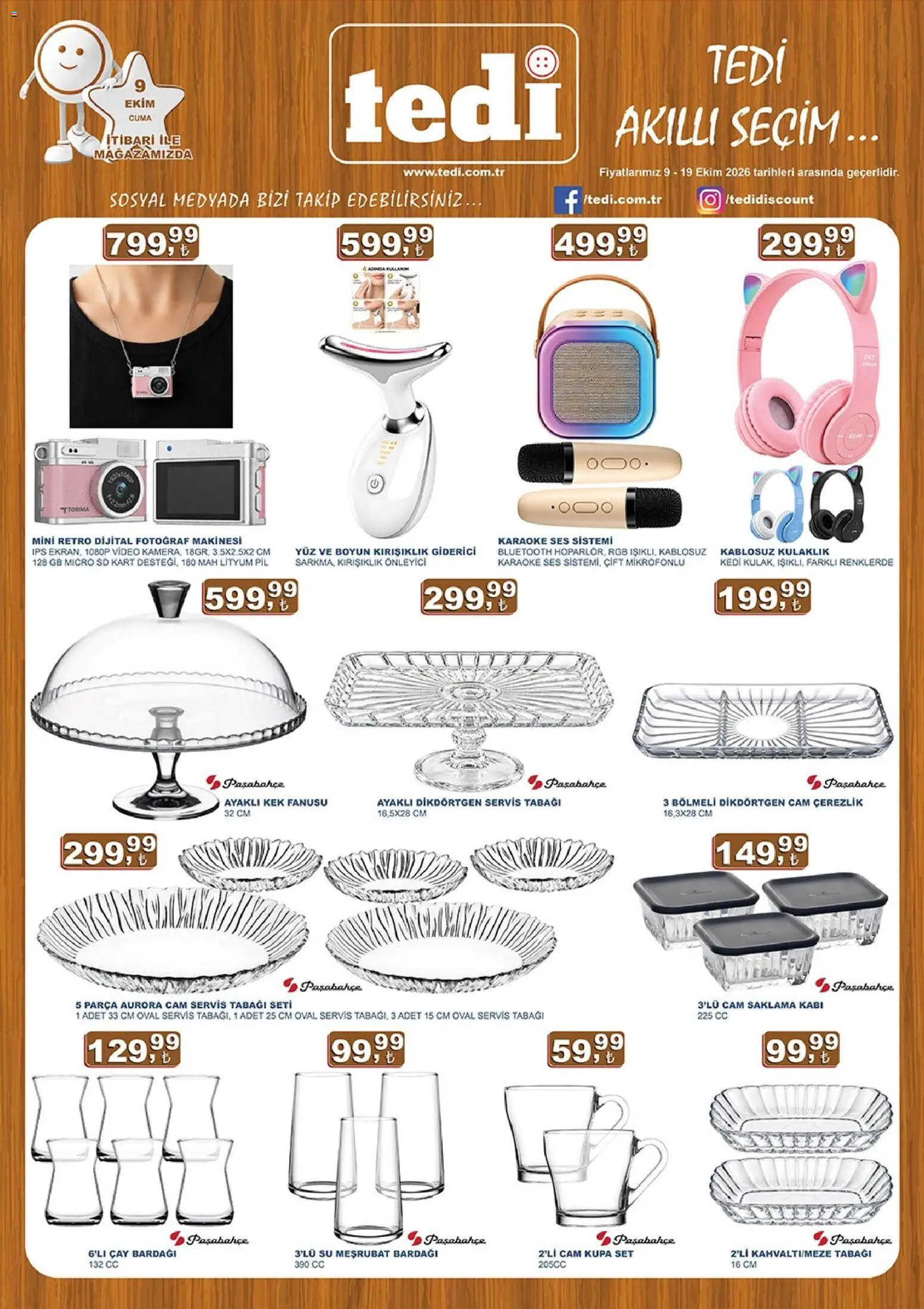 Tedi  Katalog - 09 Ekim 2026 tarihinden itibaren geçerlidir | Sayfa: 1 | Ürünler: Kablosuz kulaklık, Video, Ses, Çay bardağı