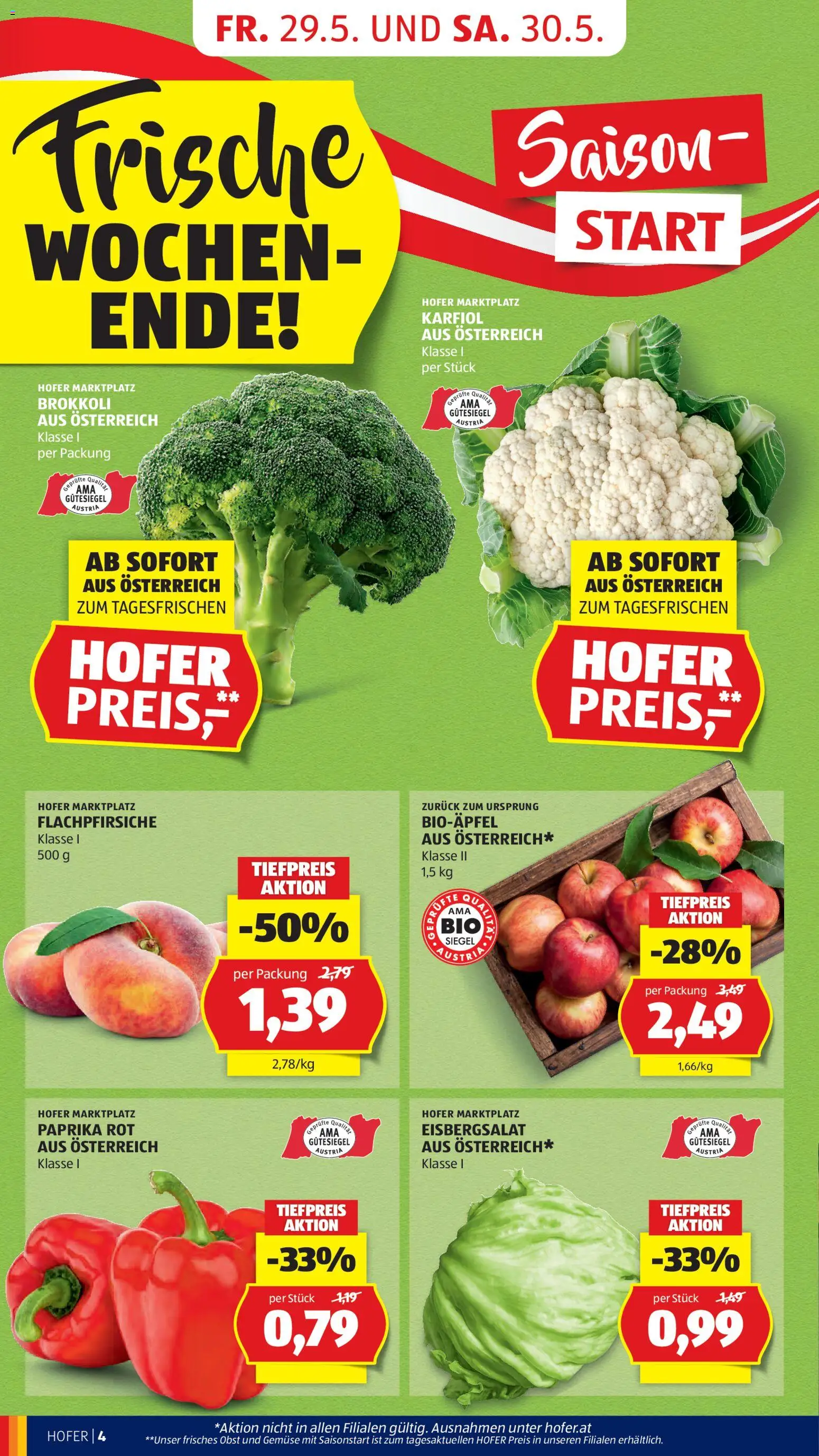 Hofer Flugblatt gültig ab 29.05.2026 | Seite: 6 | Produkte: Gemüse, Obst