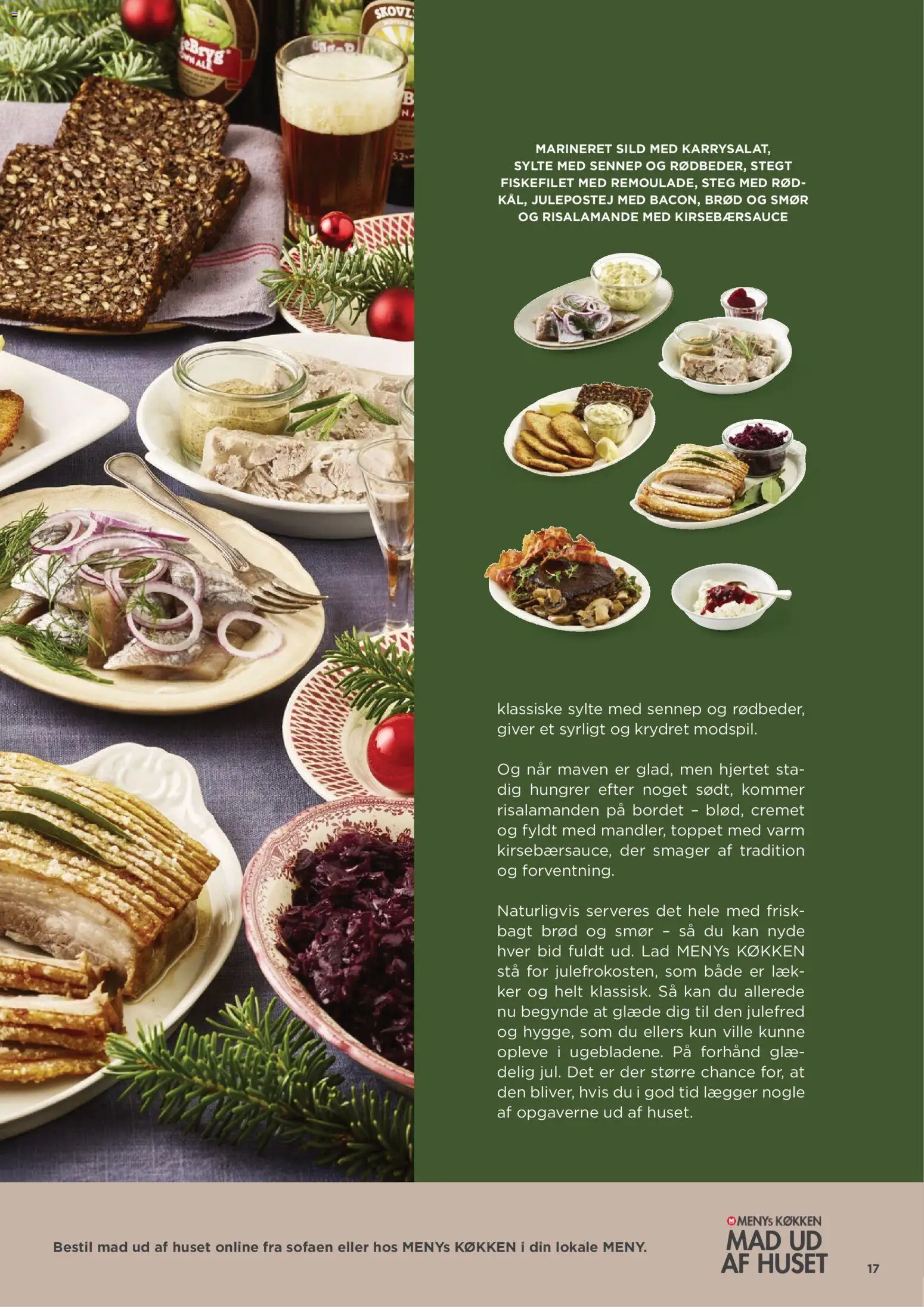Meny tilbudsavis – gyldig fra 10/06/2026 | Side: 17 | Produkter: Brød, Risalamande, Kirsebærsauce, Sennep