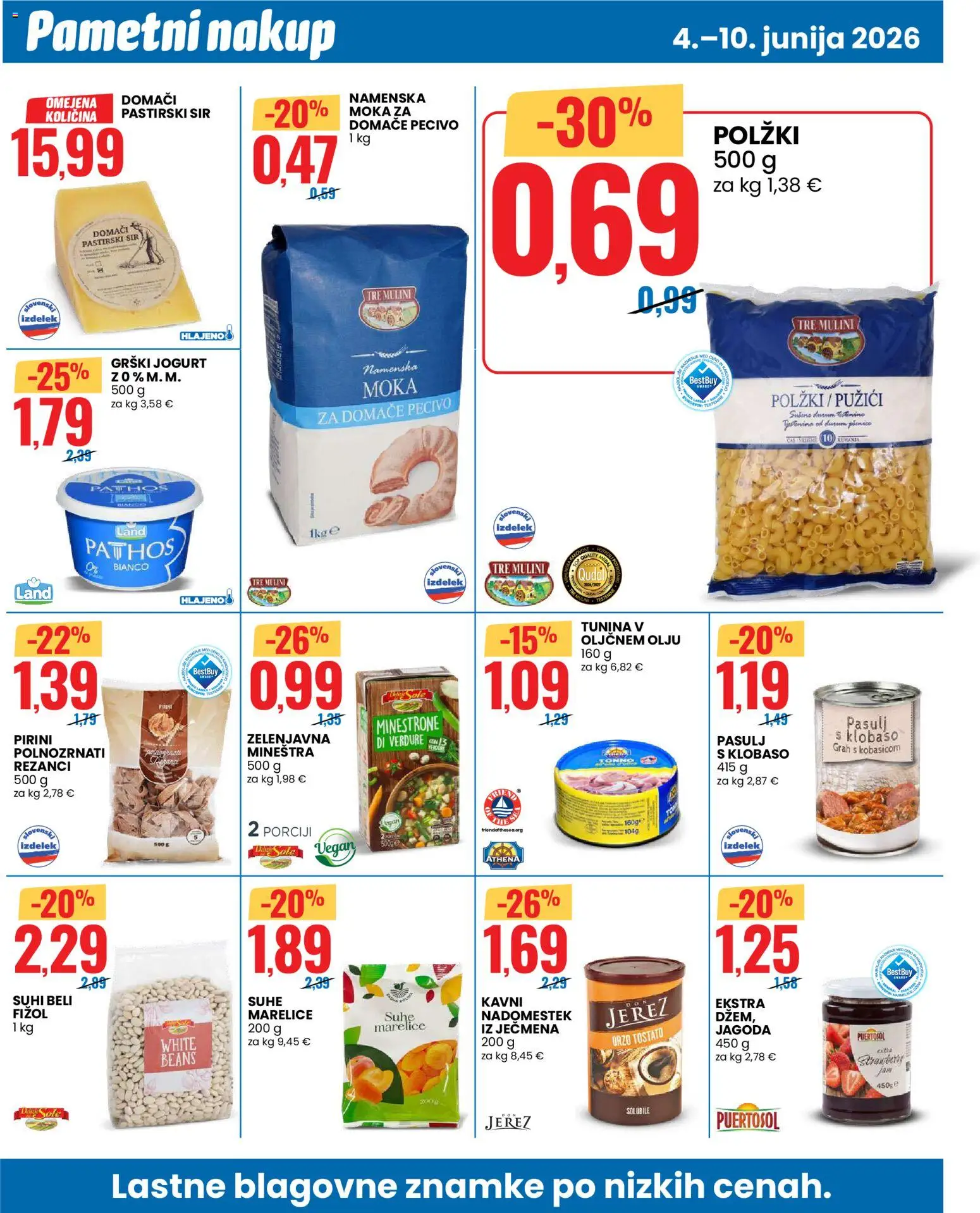Novi Eurospin katalog ponudbe – veljaven od 04.06.2026 | Stran: 10 | Izdelki: Moka, Tuna, Jogurt, Grah