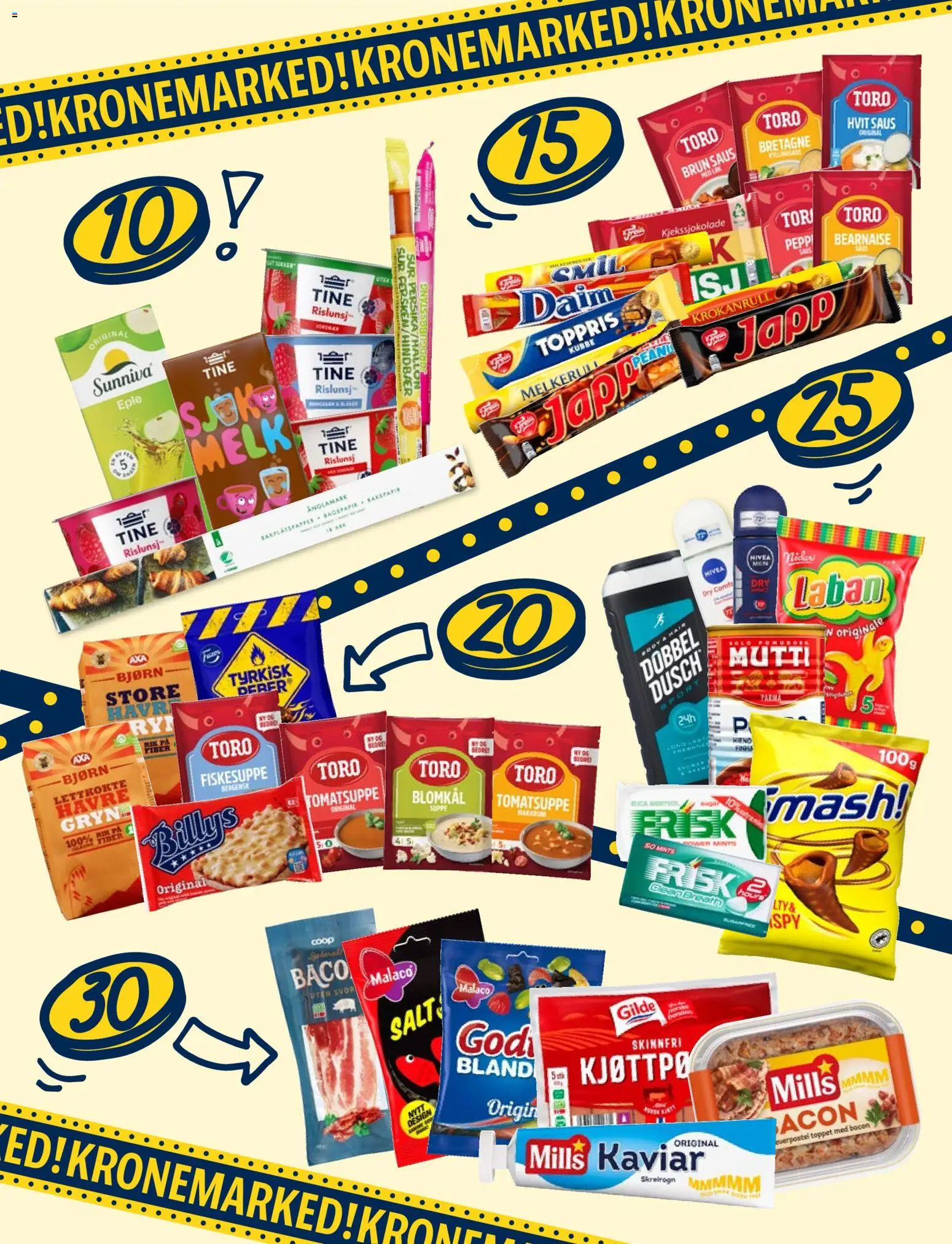 {H1} | Side: 2 | Produkter: Bacon, Melk, Kaviar, Saus