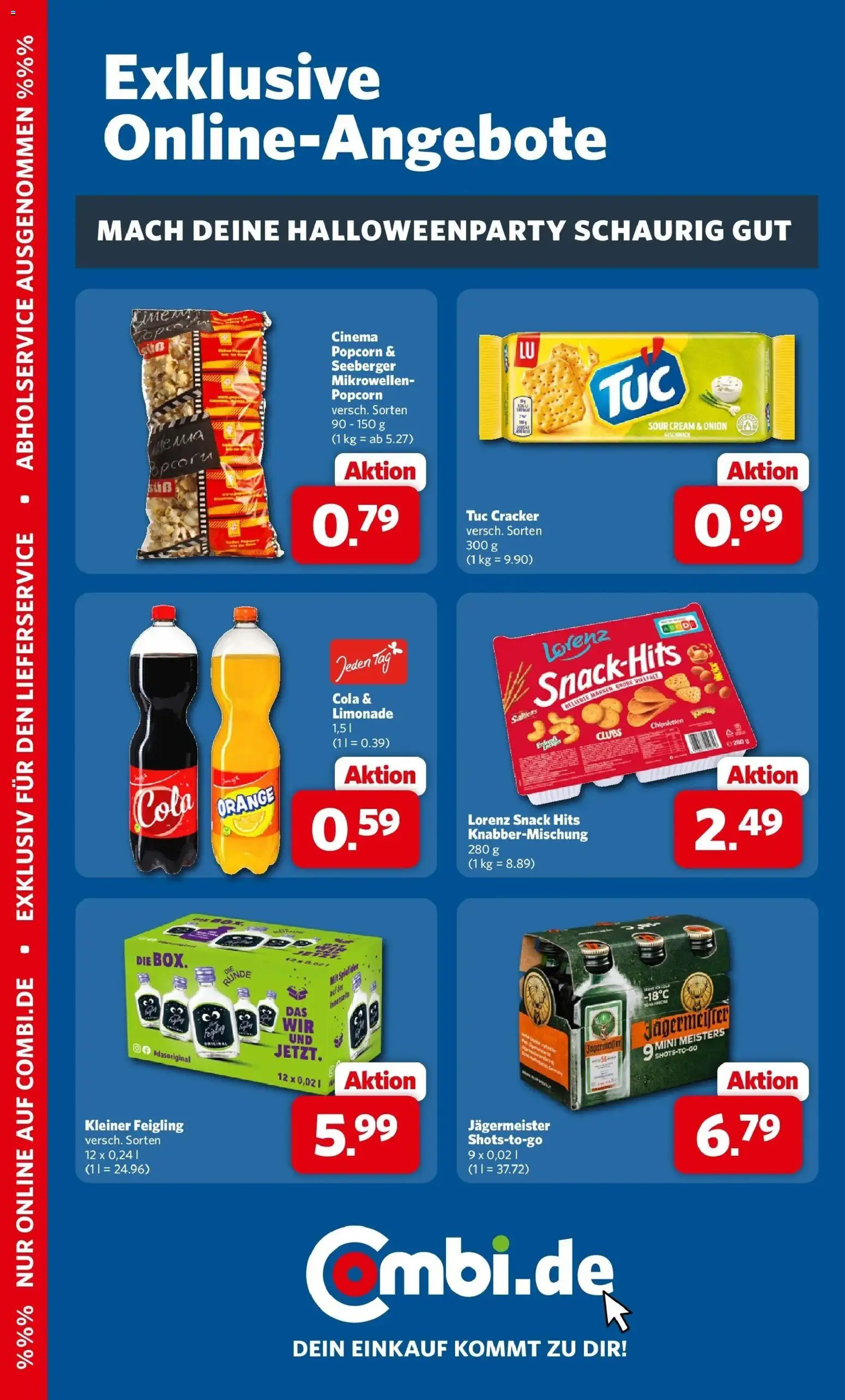 Combi Prospekt Borchen (ab 19.10.2026) zum Blättern | Seite: 28 | Produkte: Cola, Kleiner feigling, Jägermeister, Popcorn