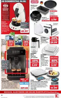 Kaufland Prospekt Völklingen ab 06.08.2026 gültig | Seite: 42 | Produkte: Philips, Kaffee, Wasser, Kaffeevollautomat