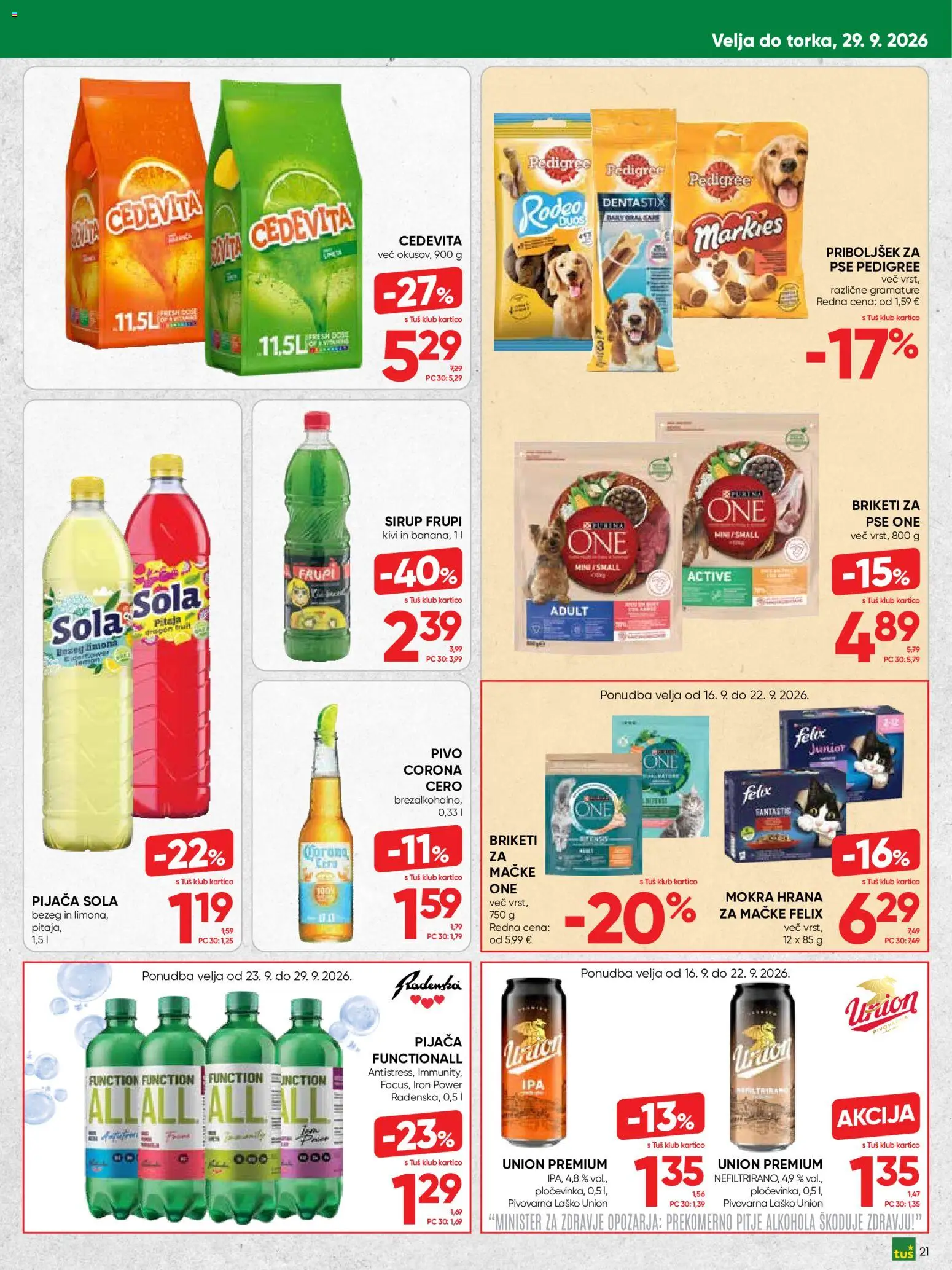 Novi Tuš katalog ponudbe – veljaven od 16.09.2026 | Stran: 21