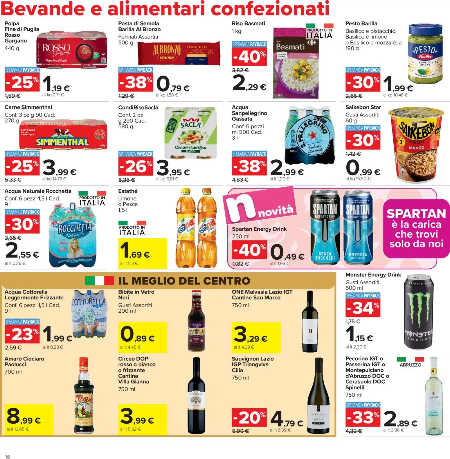 Volantino Carrefour del 16.06.2026 | Pagina: 16 | Prodotti: Limone, Basilico, The, Acqua naturale