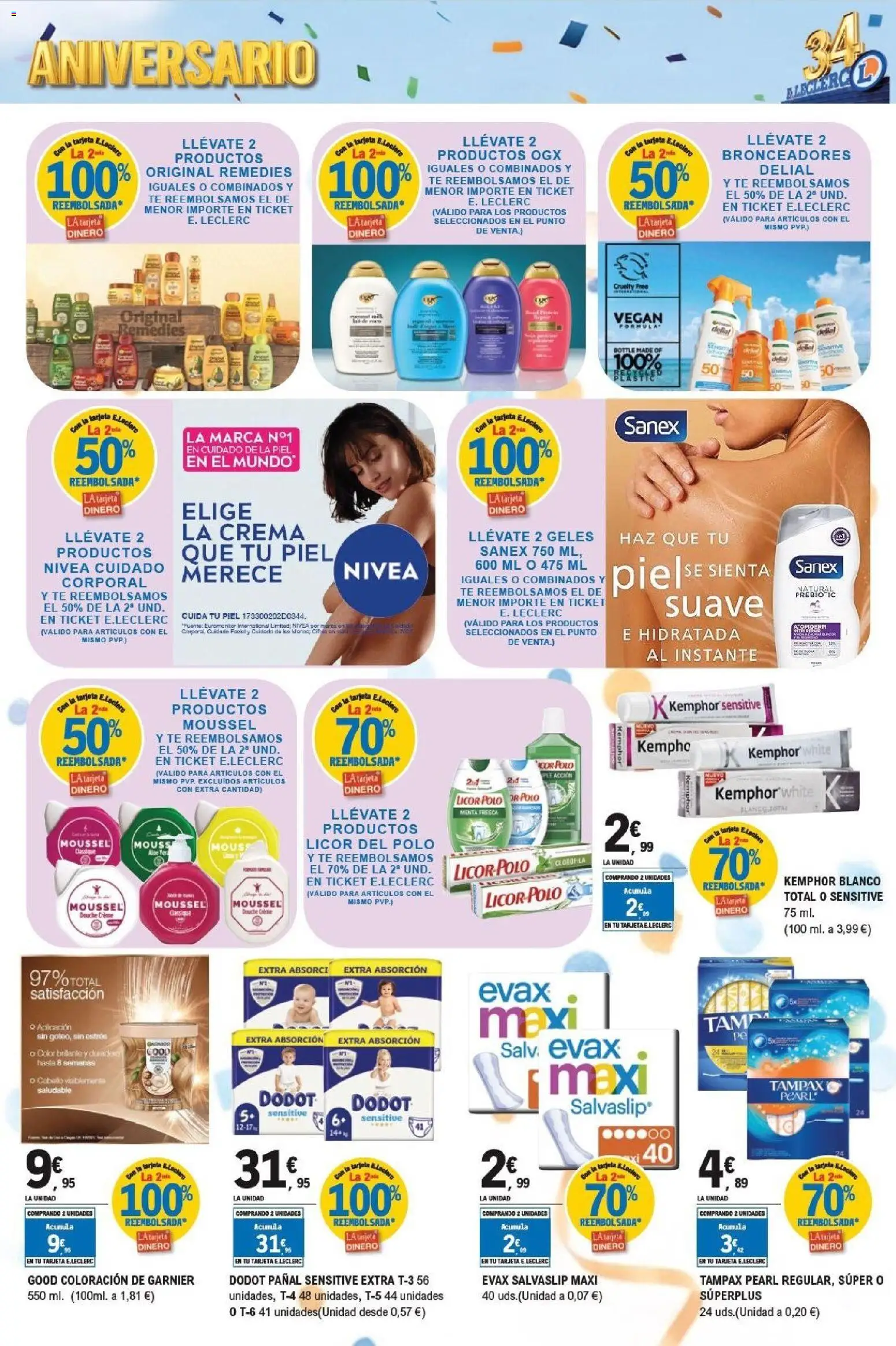 E.Leclerc Aniversario │ válido desde el 29/07/2026 | Página: 21 | Productos: Licor, Mousse, Crema, Té