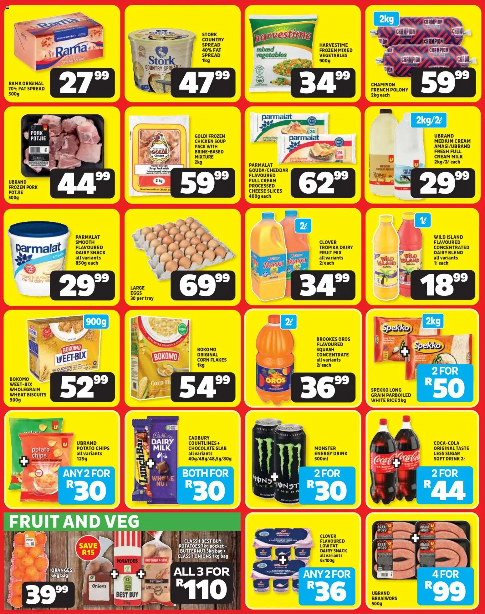 New Usave catalogue – valid from 25.05.2026 | Page: 3 | Products: Cheese, Eggs, Pork, Vegetables