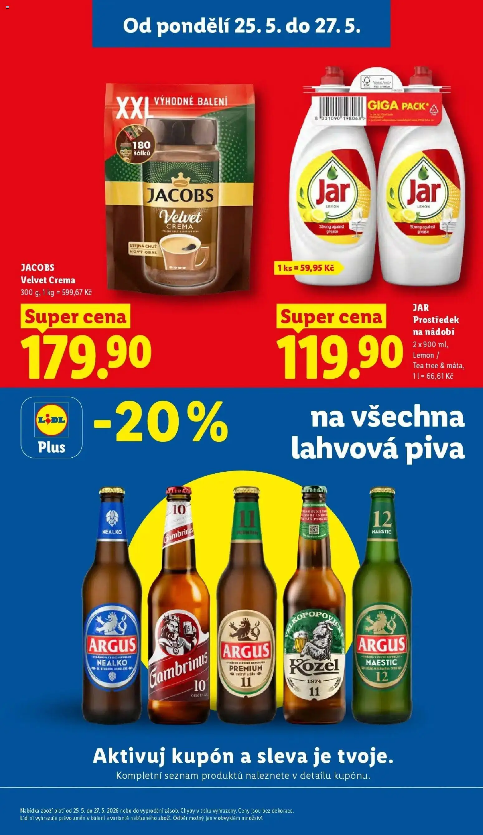 Lidl aktuální leták od 25.05.2026 | Strana: 3 | Produkty: Nádobí, Jacobs, Kozel 11, Jar