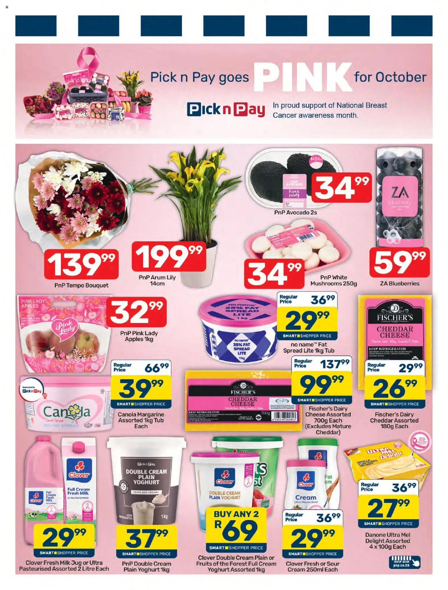 New Pick n Pay catalogue – valid from 28/09/2026 | Page: 5 | Products: Blueberries, Spread, Avocado, Cheese