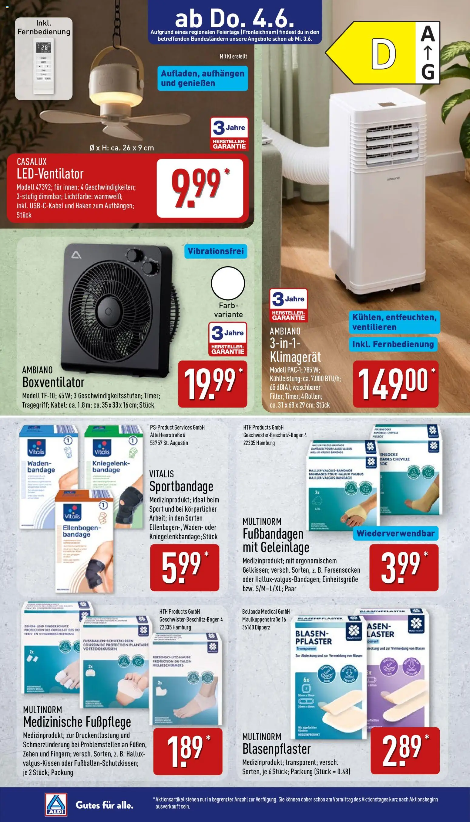 Aldi Ausblick – gültig ab 01.06.2026 | Seite: 12 | Produkte: Kabel, Klimagerät
