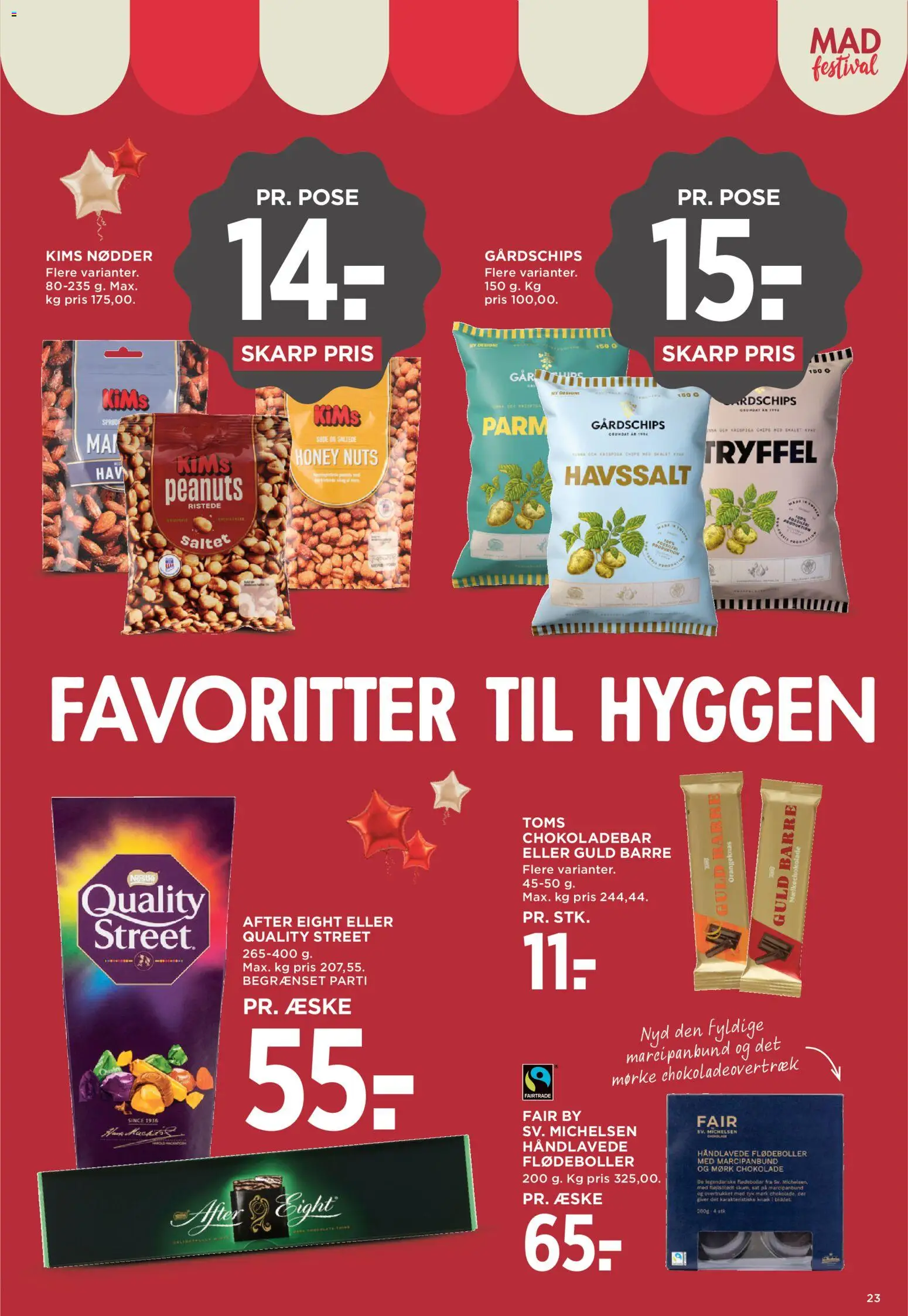 Meny tilbudsavis – gyldig fra 04/09/2026 | Side: 32 | Produkter: Chokolade, Chips, Nødder, Flødeboller