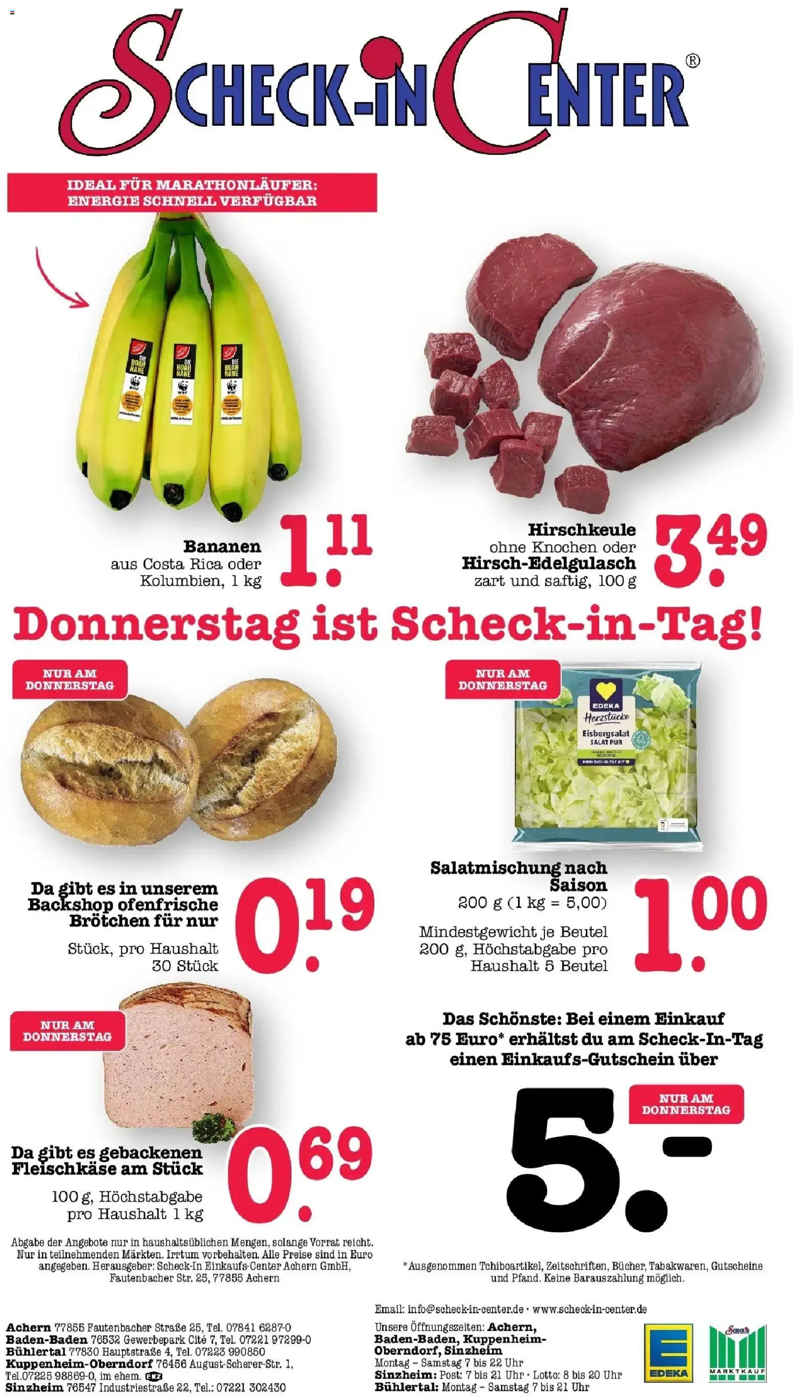 Edeka Prospekt Bühlertal (ab 19.10.2026) » Angebote Online | Seite: 96 | Produkte: Bananen, Eisbergsalat, Ofenfrische, Uhr