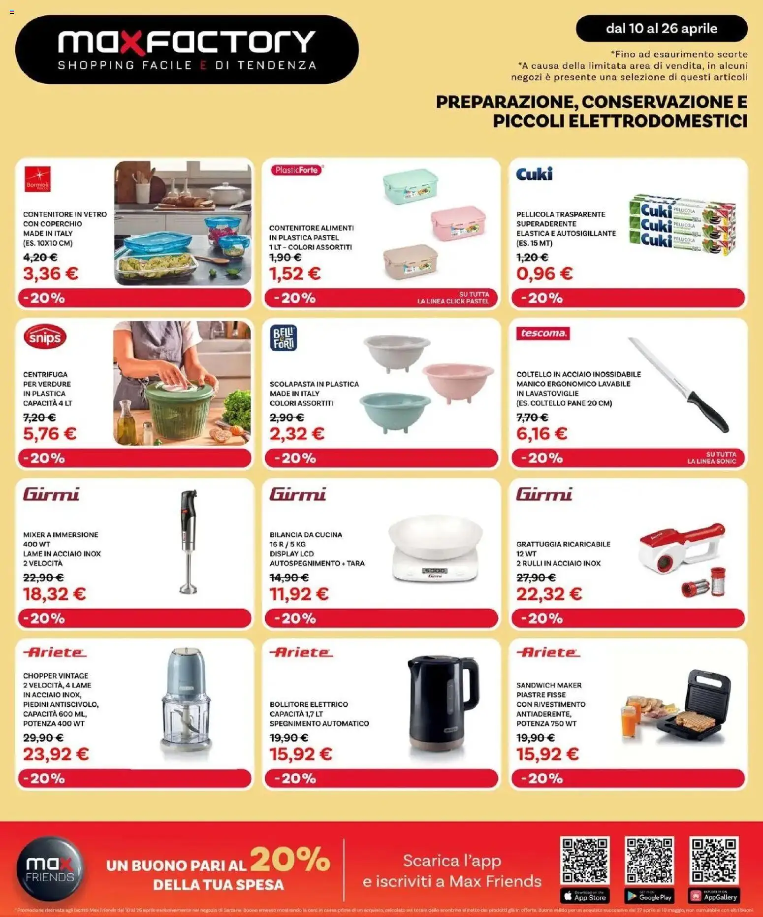 Volantino Max Factory del 10.04.2026 | Pagina: 9 | Prodotti: Pane, Centrifuga, Verdure, Pellicola