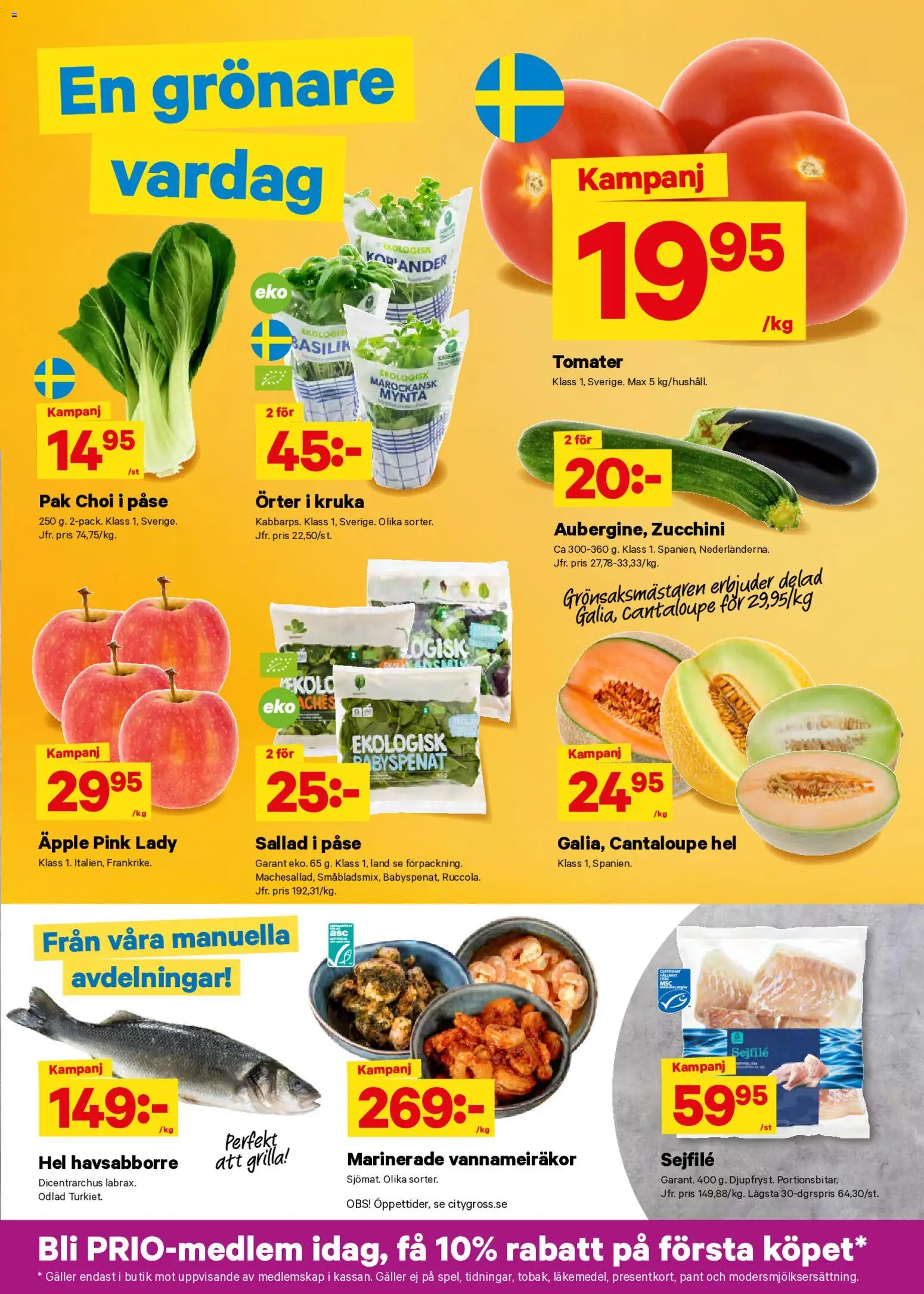 City Gross reklamblad aktuell från 01.06.2026 | Sida: 5 | Produkter: Kruka, Tomater, Äpple, Koriander