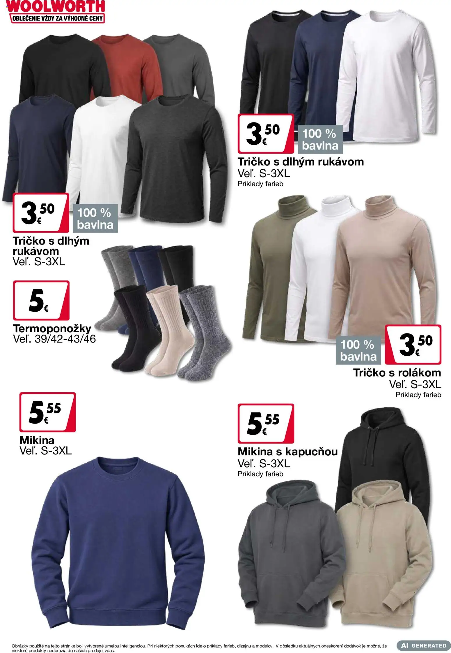 Nové Woolworth akcie – leták je platný od 02.10.2026 | Strana: 11 | Produkty: Tričko, Mikina