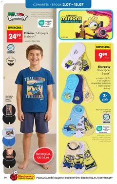 Pogląd oferty "Piżama chłopięca Brainrot*, Piżama chłopięca Brainrot*" - ważna od 27.06.2026 | Strona: 24 | Produkty: Skarpety, Piżama