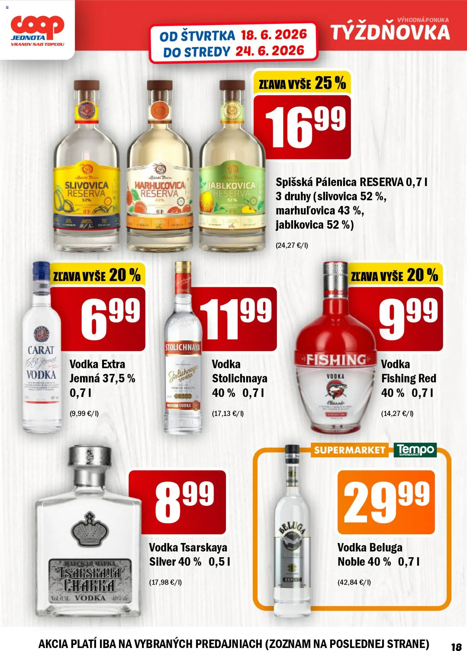 Nové COOP Jednota akcie – leták je platný od 18.06.2026 | Strana: 18