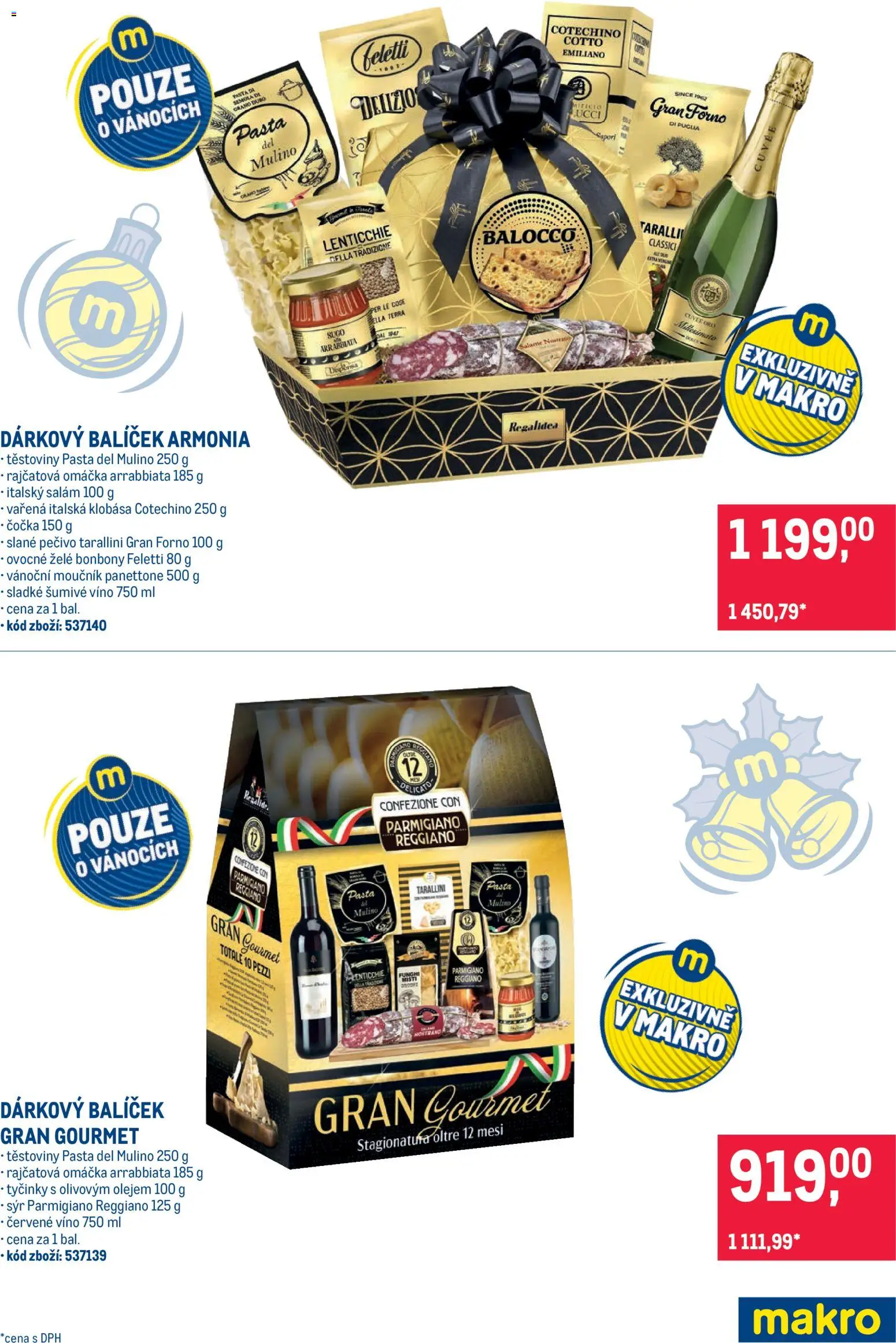 Makro leták - Vánoční balíčky od 21.10.2026 | Strana: 3 | Produkty: Sýr, Salám, Víno, Parmigiano Reggiano